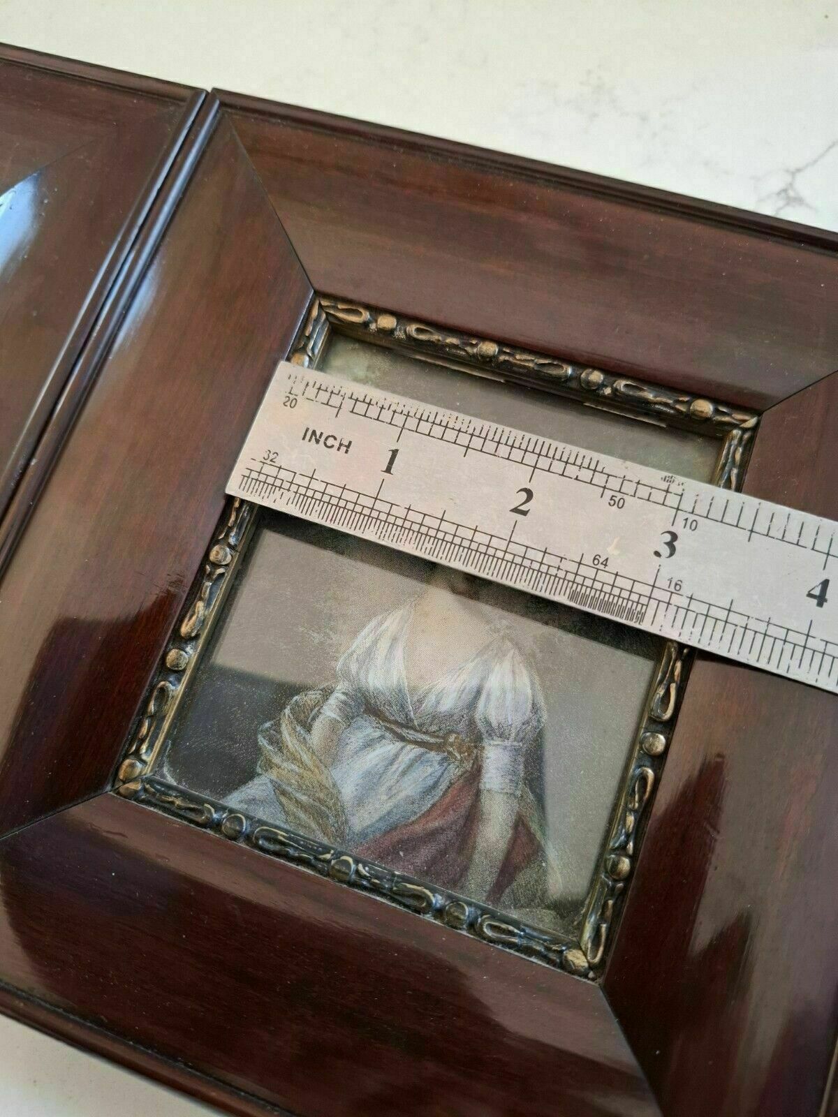 photo buy 2 Framed Miniature Portrait Engravings After John Hoppner Catherine Howard & Lady Gertrude