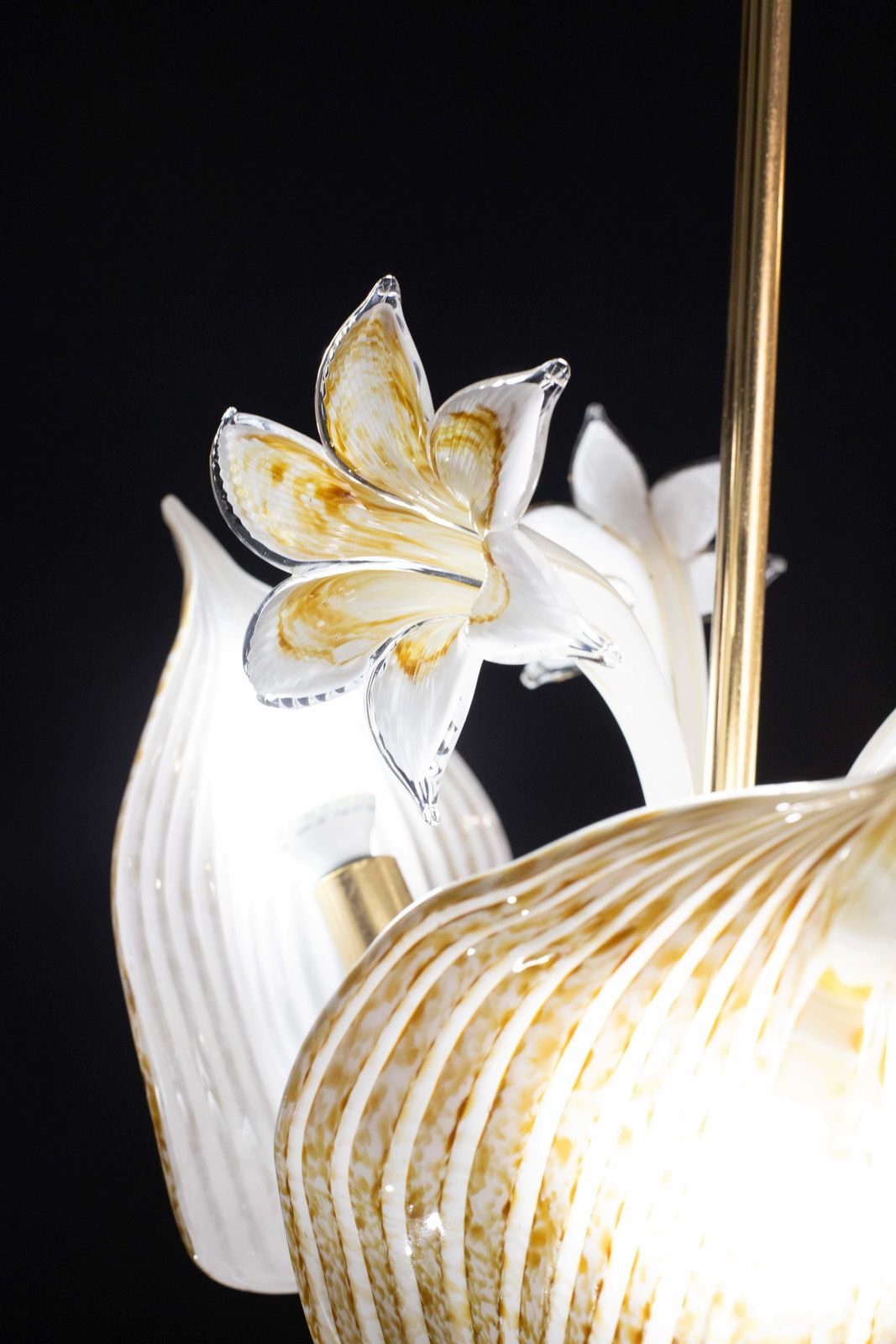 Elegant Gold Chandelier Franco Luce For Seguso, Murano Glass, 1970s photo 2124.0