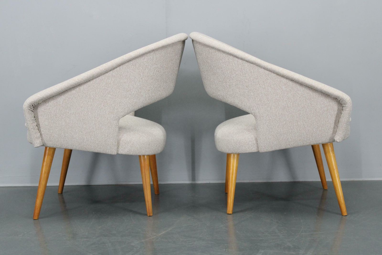 photo for sale 1960s Pair Of Restored Shell Chairs, Czechoslovakia