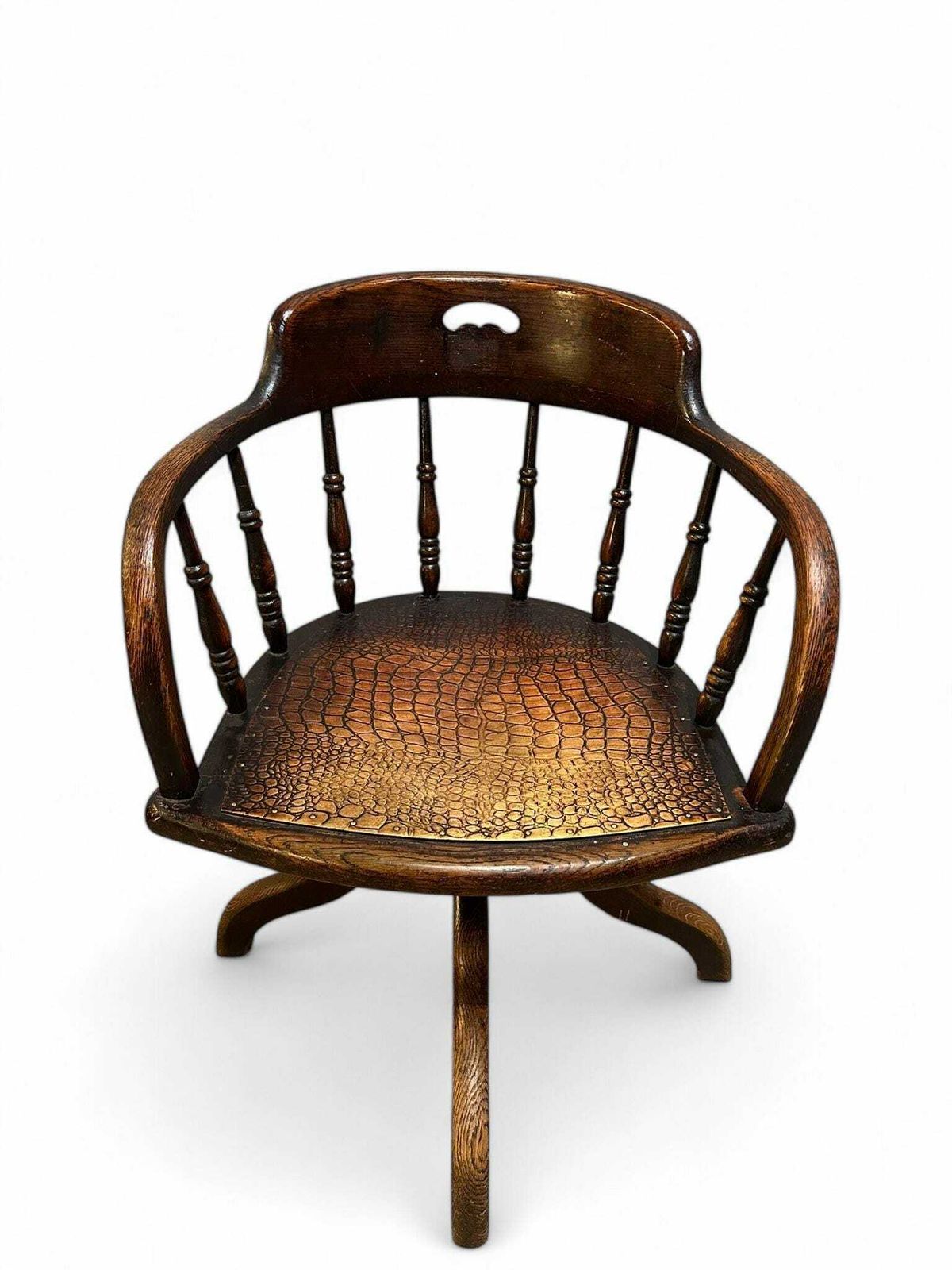 photo for sale Antique Edwardian Oak Desk Chair C1910