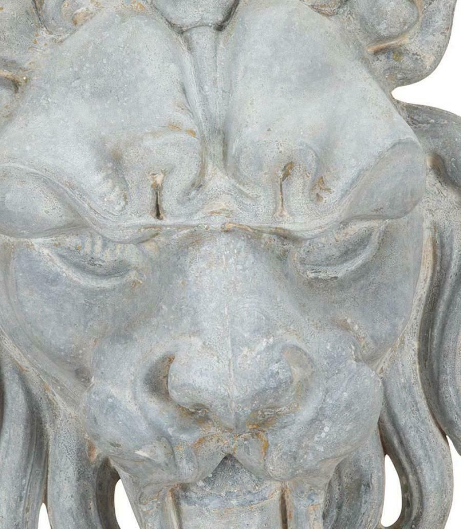 Large French 19th Century Zinc Lion Head photo buy