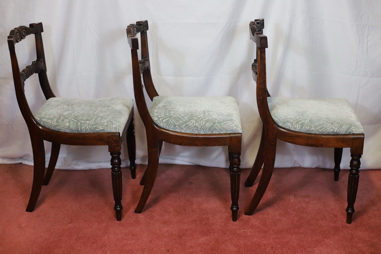 Beautiful Set Of Six Regency Rosewood Dining Chairs photo vinterior