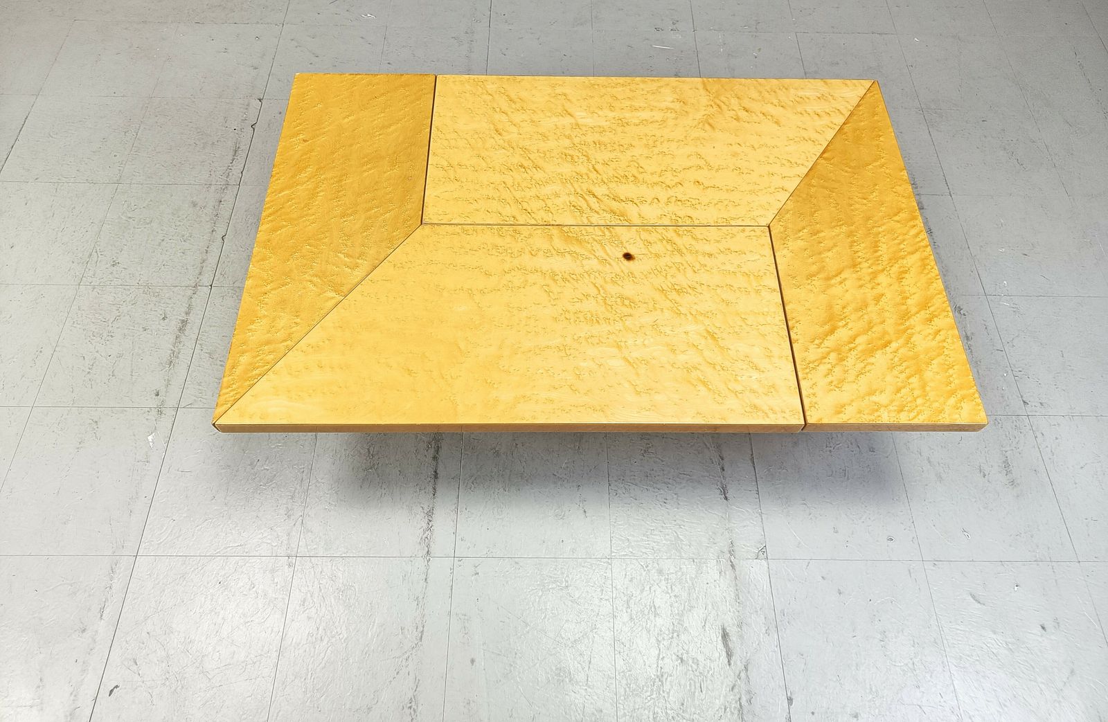 Vintage Ash Wood Hidden Bar Coffee Table By Paul Michel, 1970s photo buy