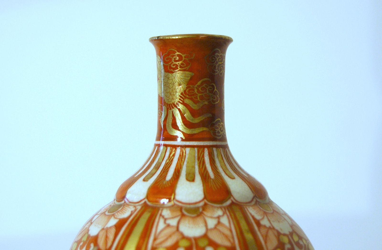 Home Decor Pair Of Kutani Porcelain Vases / Meiji Period / Japan Ca. 1880 photo