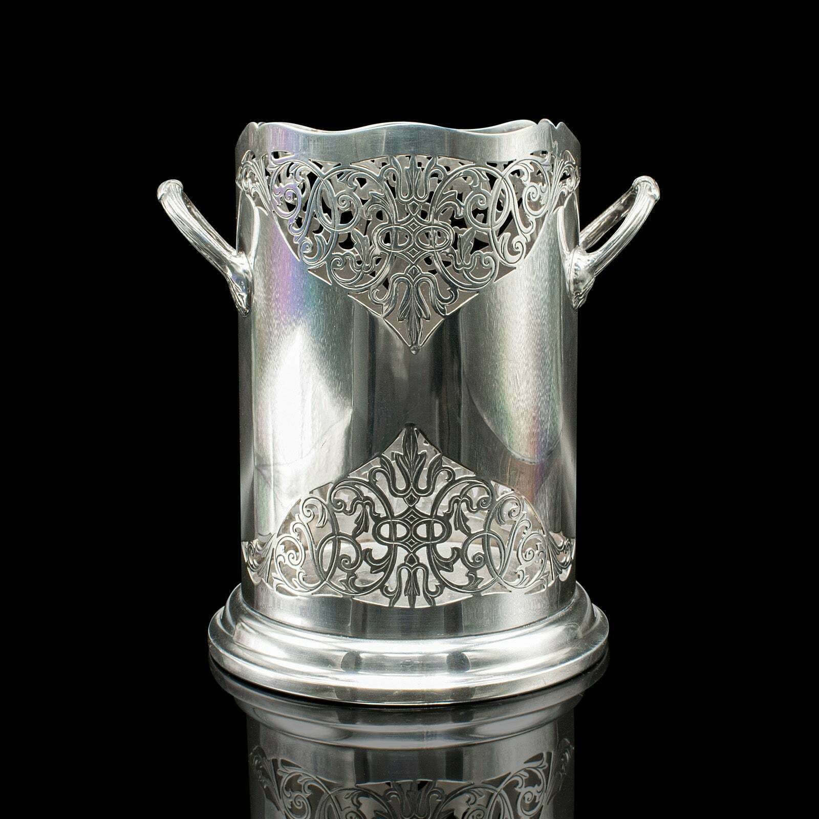 Antique Bottle Cooler, English, Silver Plate, Champagne Magnum Bucket, C.1920 photo furniture