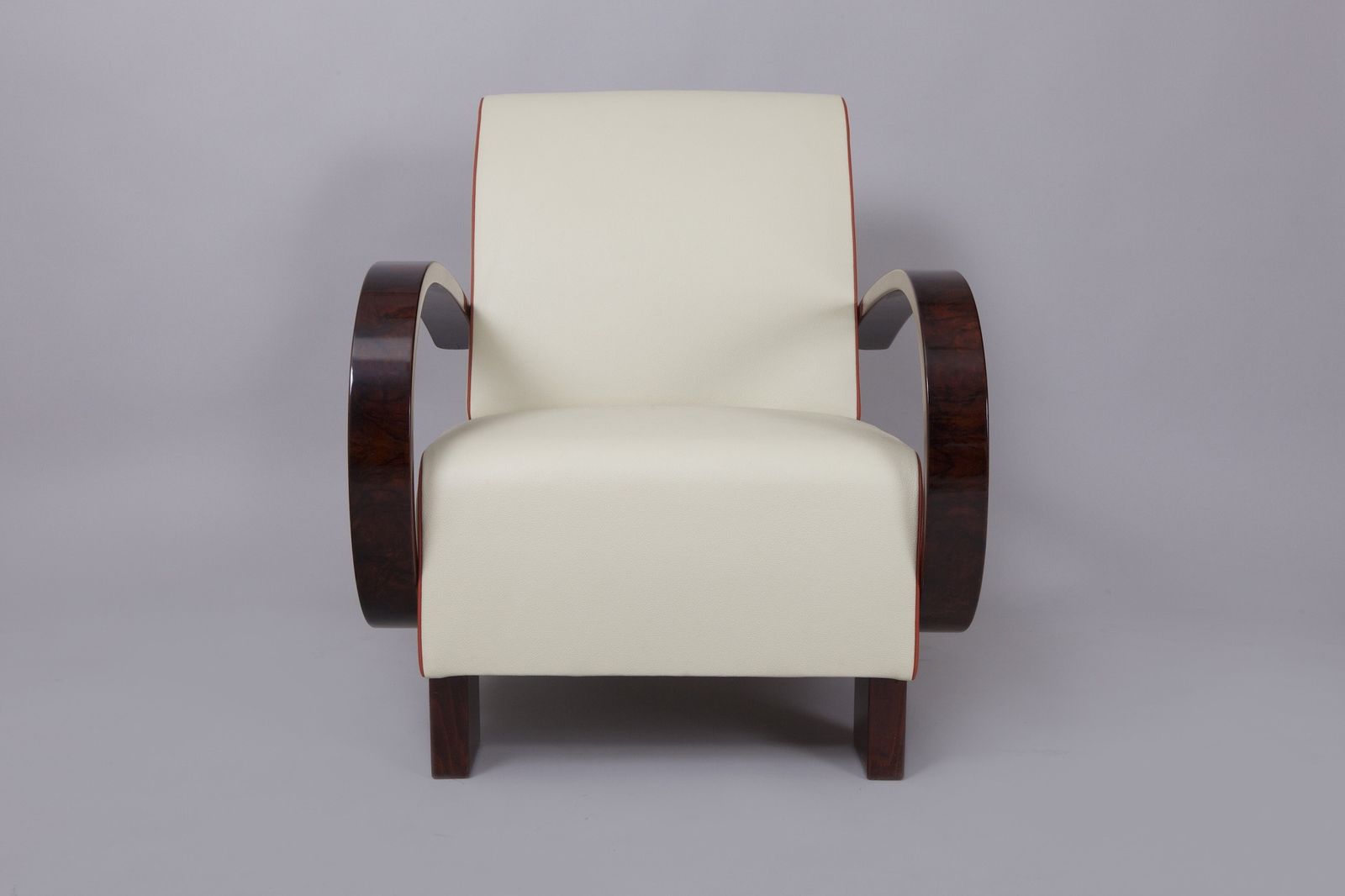 Restored Art Deco Armchair, Walnut, New Upholstery, Czech, 1930s photo Furniture
