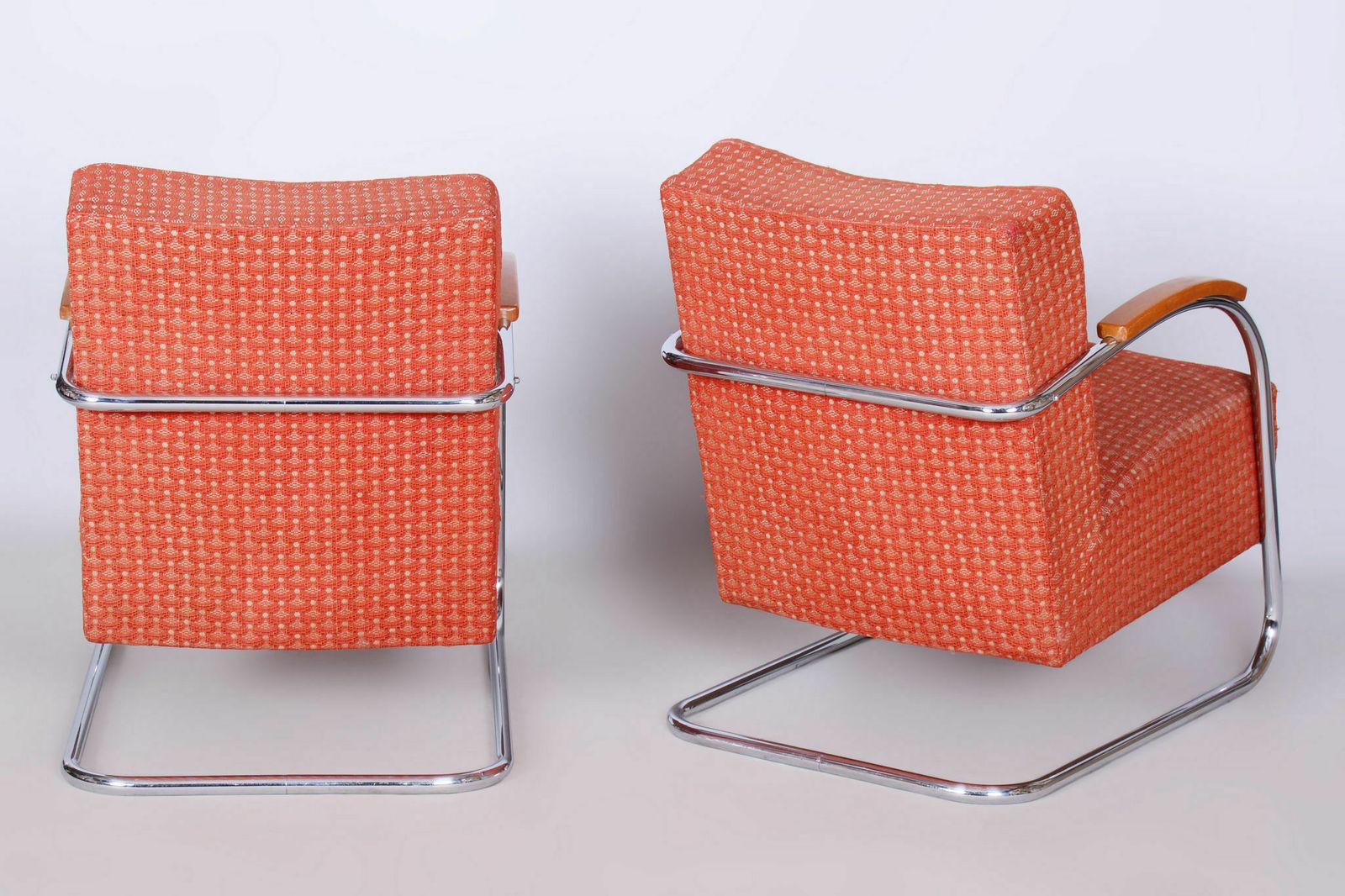 Set Of Two Original Bauhaus Armchairs, By Mücke Melder, Beech, Czech, 1930s photo vinterior
