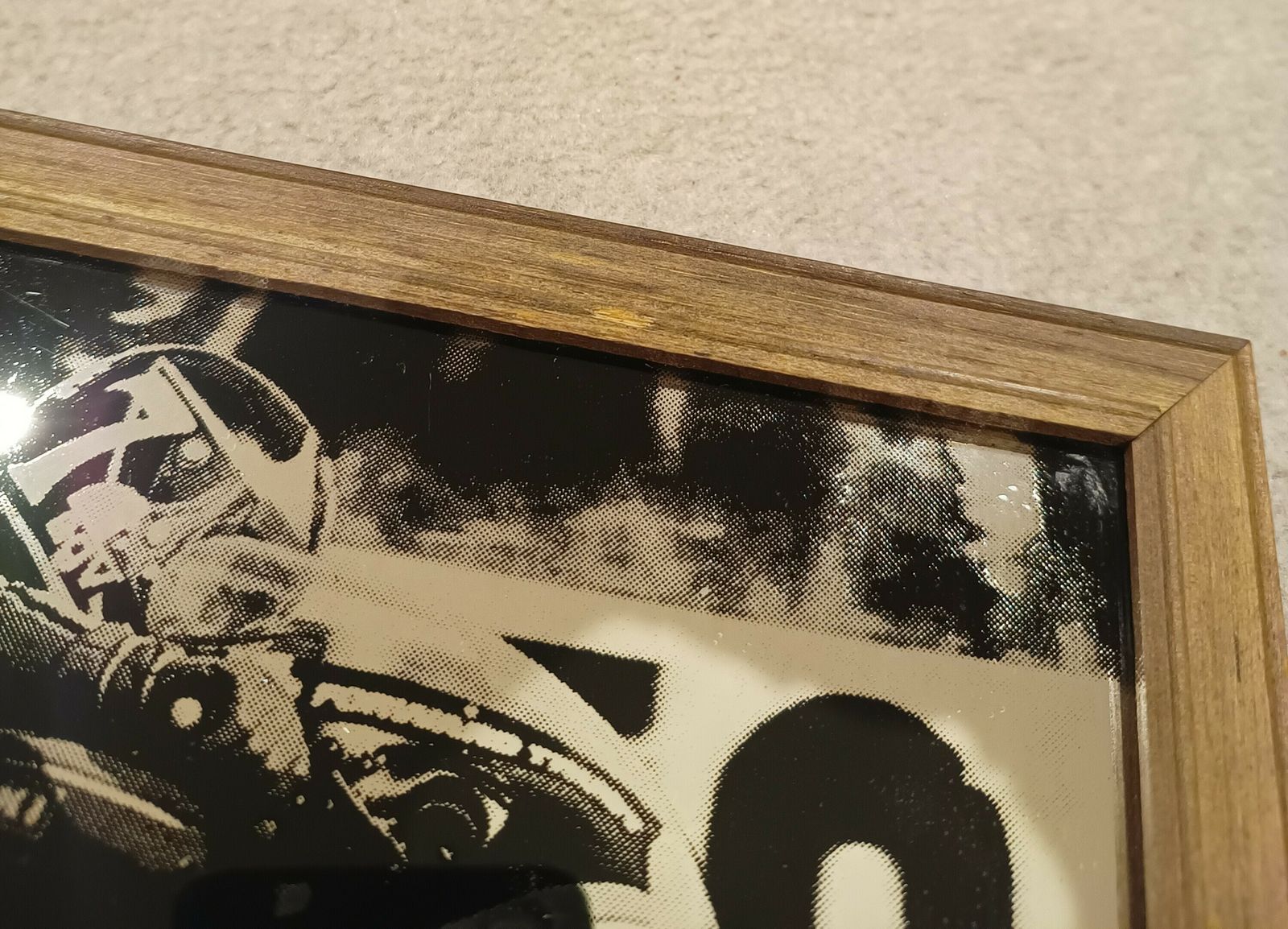 1970 Barry Sheen Suzuki 500 Motorcycle Picture Mirror. photo buy