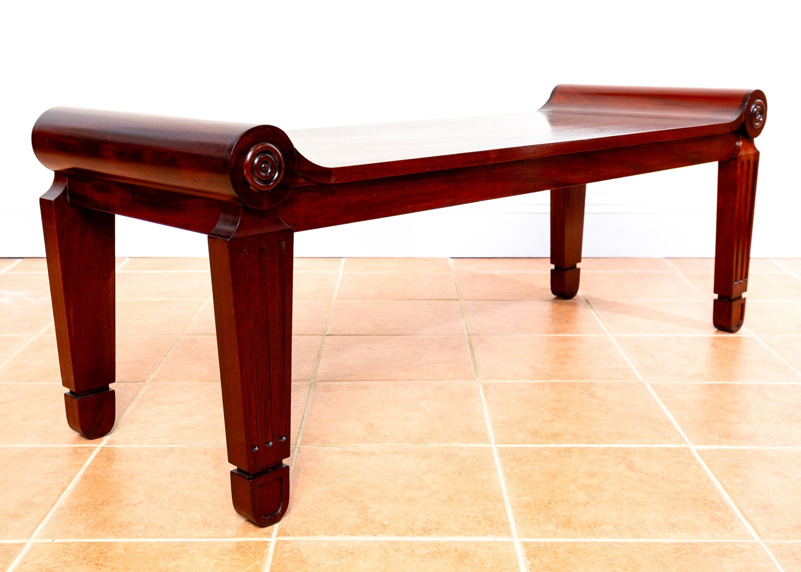 photo vintage Mahogany Regency Bench Windo.W Seat Marsh & Tatham Georgian Country House 1820