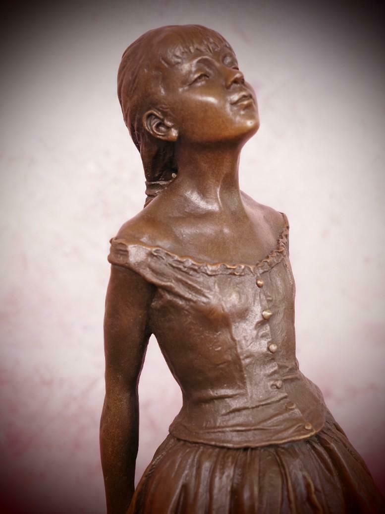 Exquisite Bronze Sculpture Of A 14 Year Old Little Ballerina Dancer   Little Ballerina, Ballet Art, Classical Art, Home Decor, Art Gift photo for sale