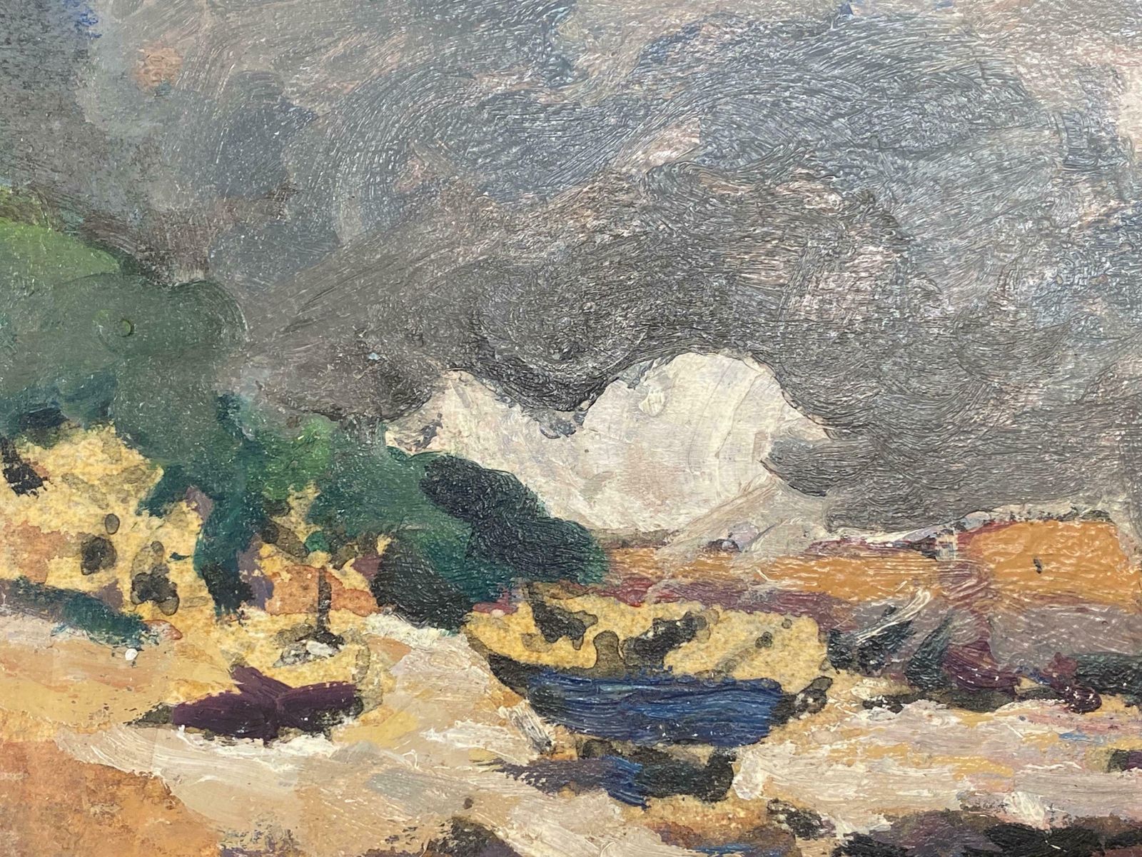 Maurice Mazeiliemaurice Mazeilie French Impressionist Oil   Boat Landscape photo furniture