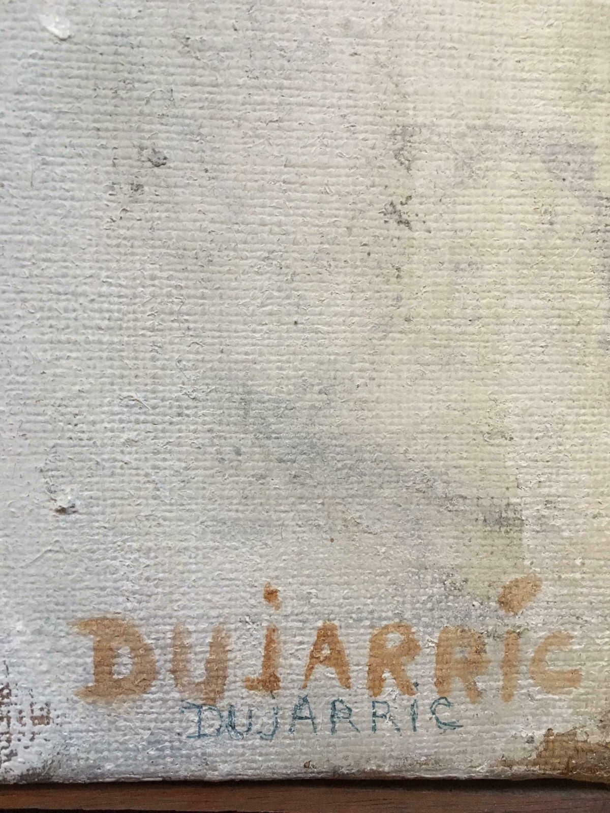 élisabeth Dujarric De La Rivière'anguish' Huge French 20thc. Modernist Portrait Original Oil Painting Signed1962 photo Art