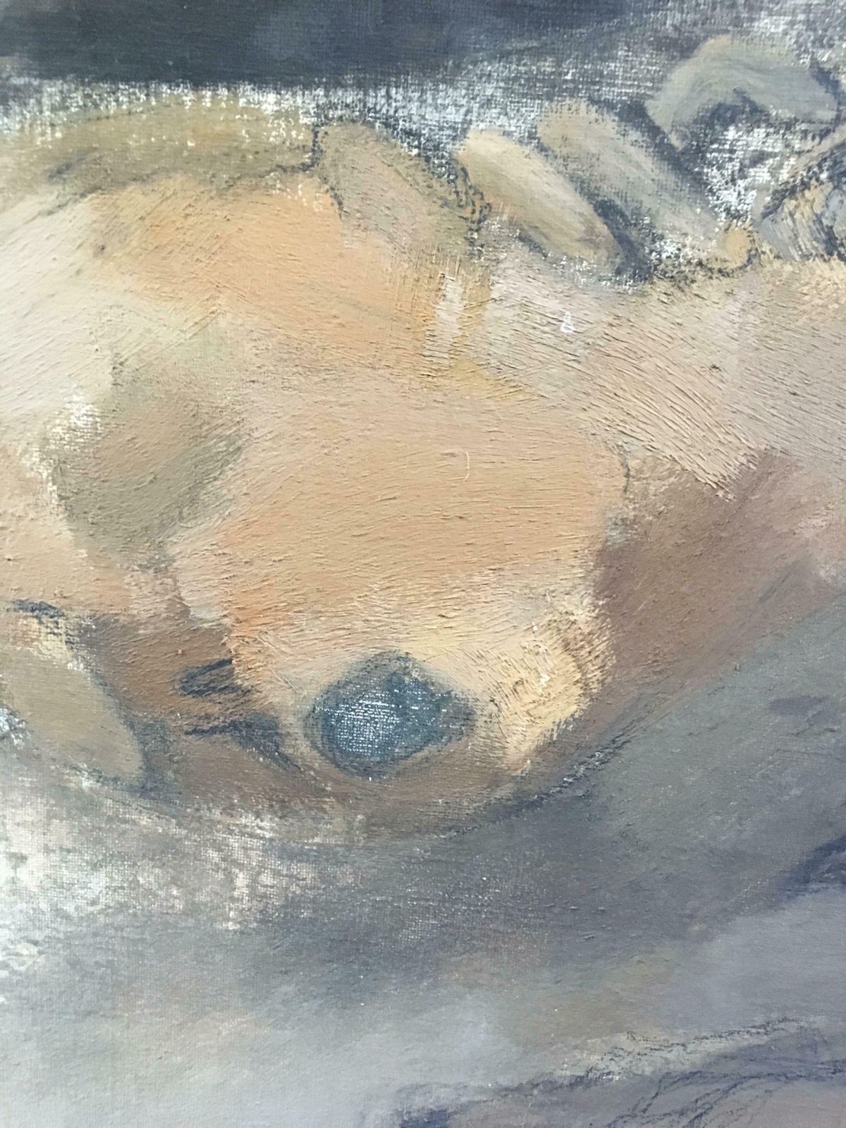 élisabeth Dujarric De La Rivière'anguish' Huge French 20thc. Modernist Portrait Original Oil Painting Signed1962 photo 2255.0