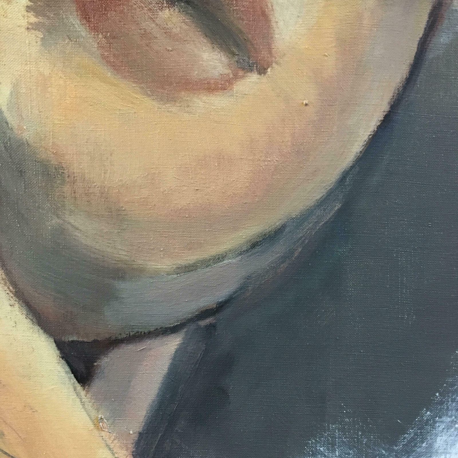 élisabeth Dujarric De La Rivièrehuge 1970s Parisian Nude Portrait Modernist Original Oil Painting Signed1979 photo Art