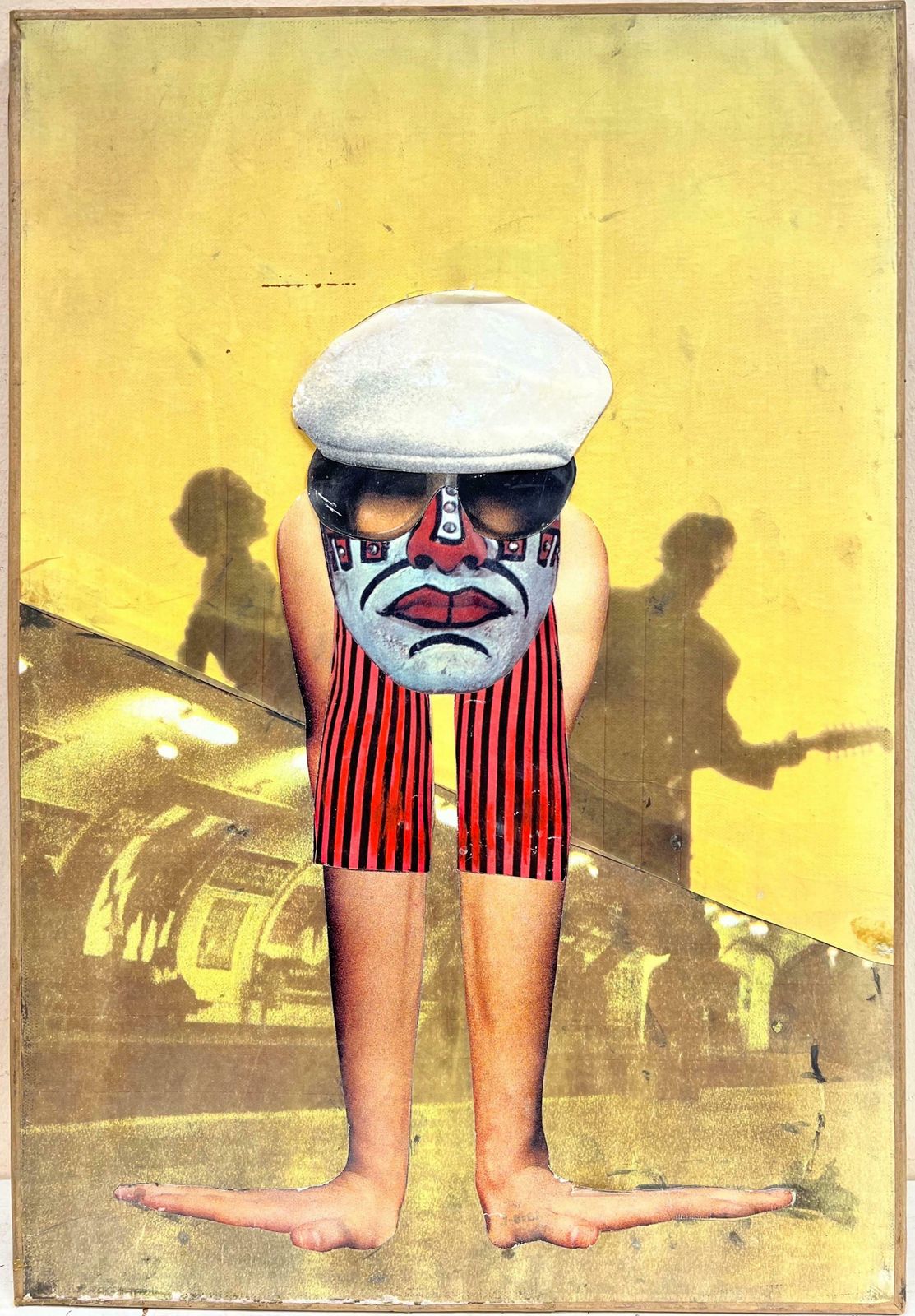 French School1970's French Pop Art Collage Cut Out Artwork Underground Music Man1970's photo furniture