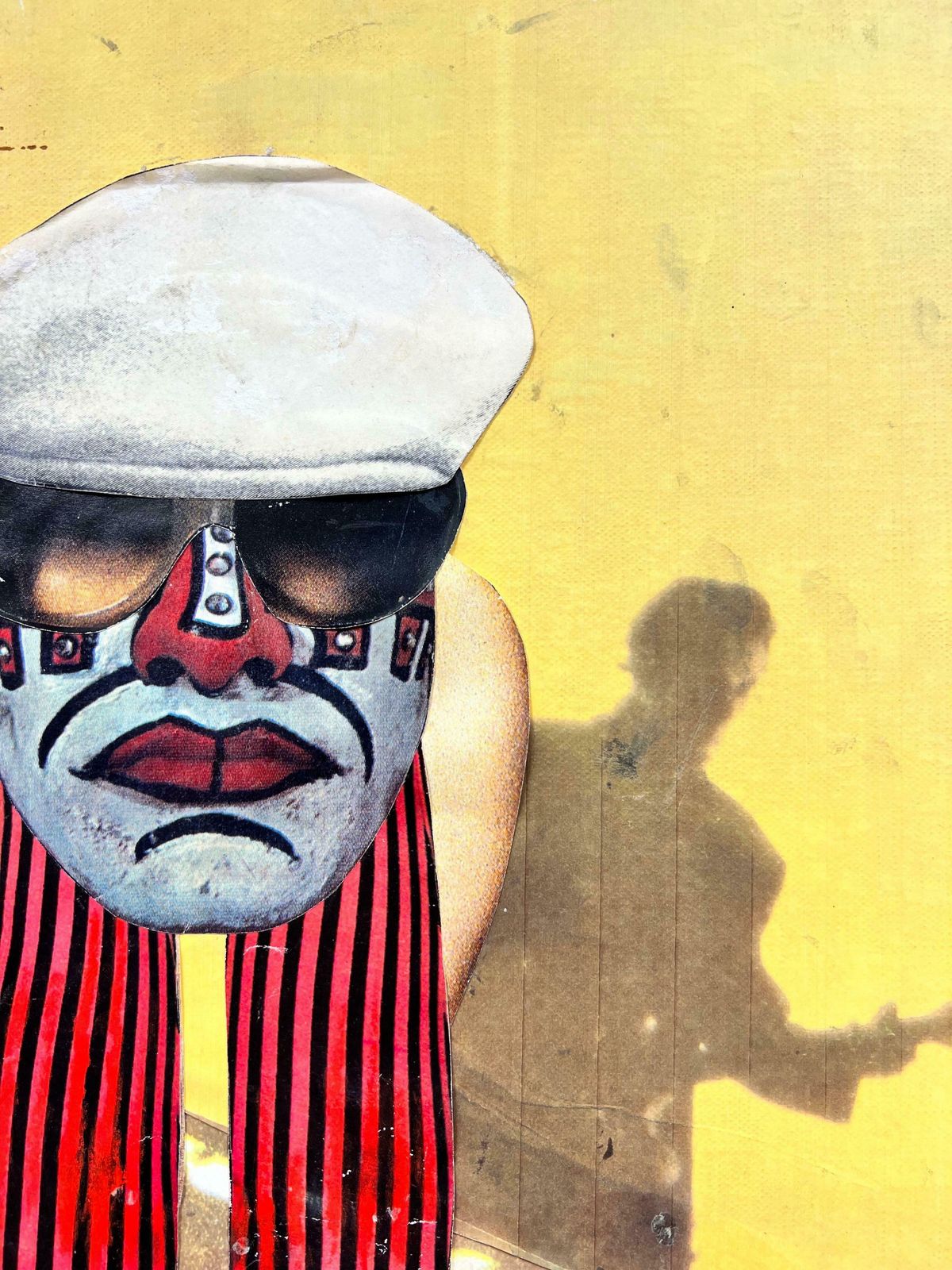 French School1970's French Pop Art Collage Cut Out Artwork Underground Music Man1970's photo vinterior