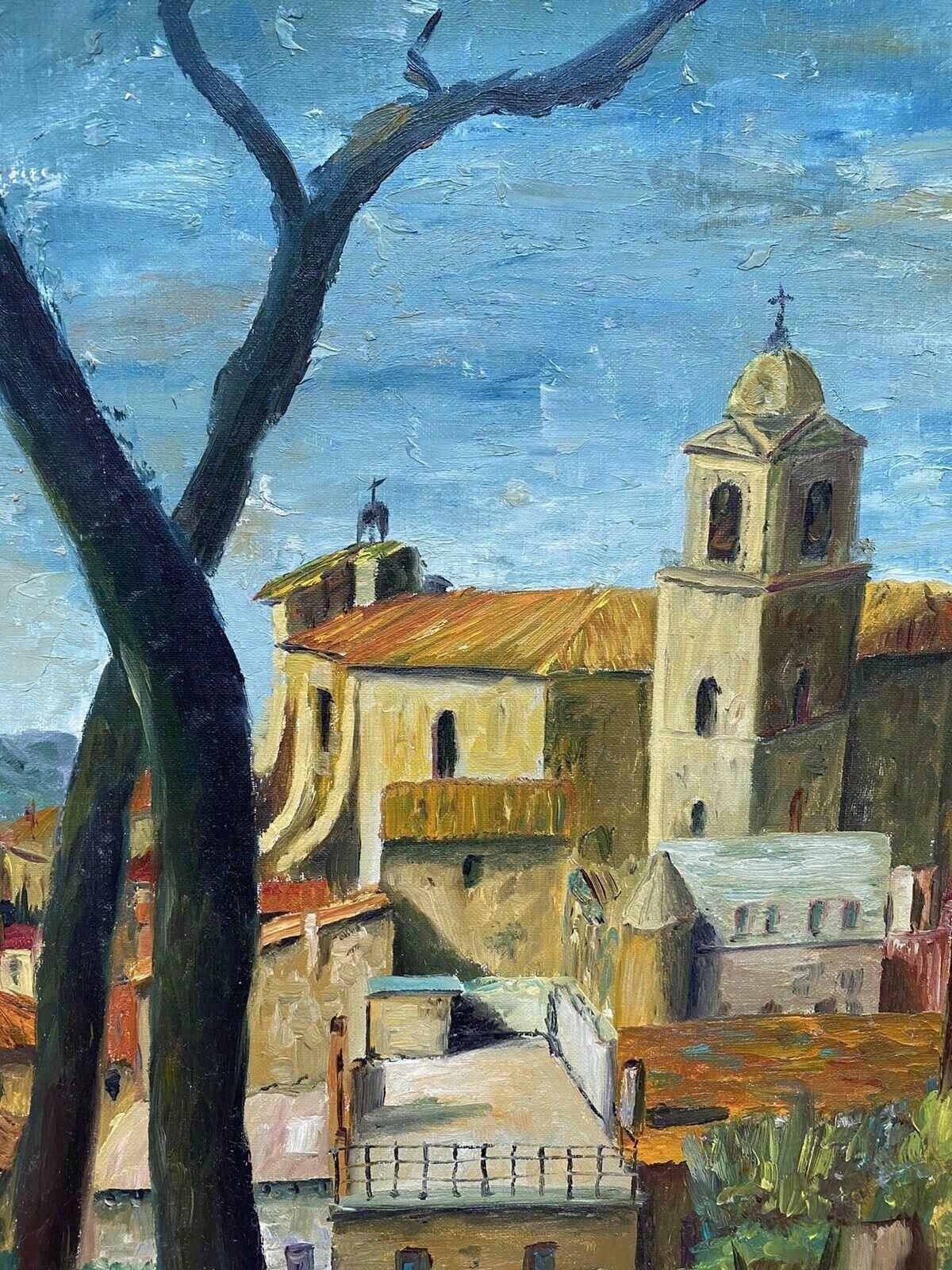 Fernand Audetfernand Audet (1923 2016) French Impressionist Oil   South Of France Townmid 20th Century photo furniture