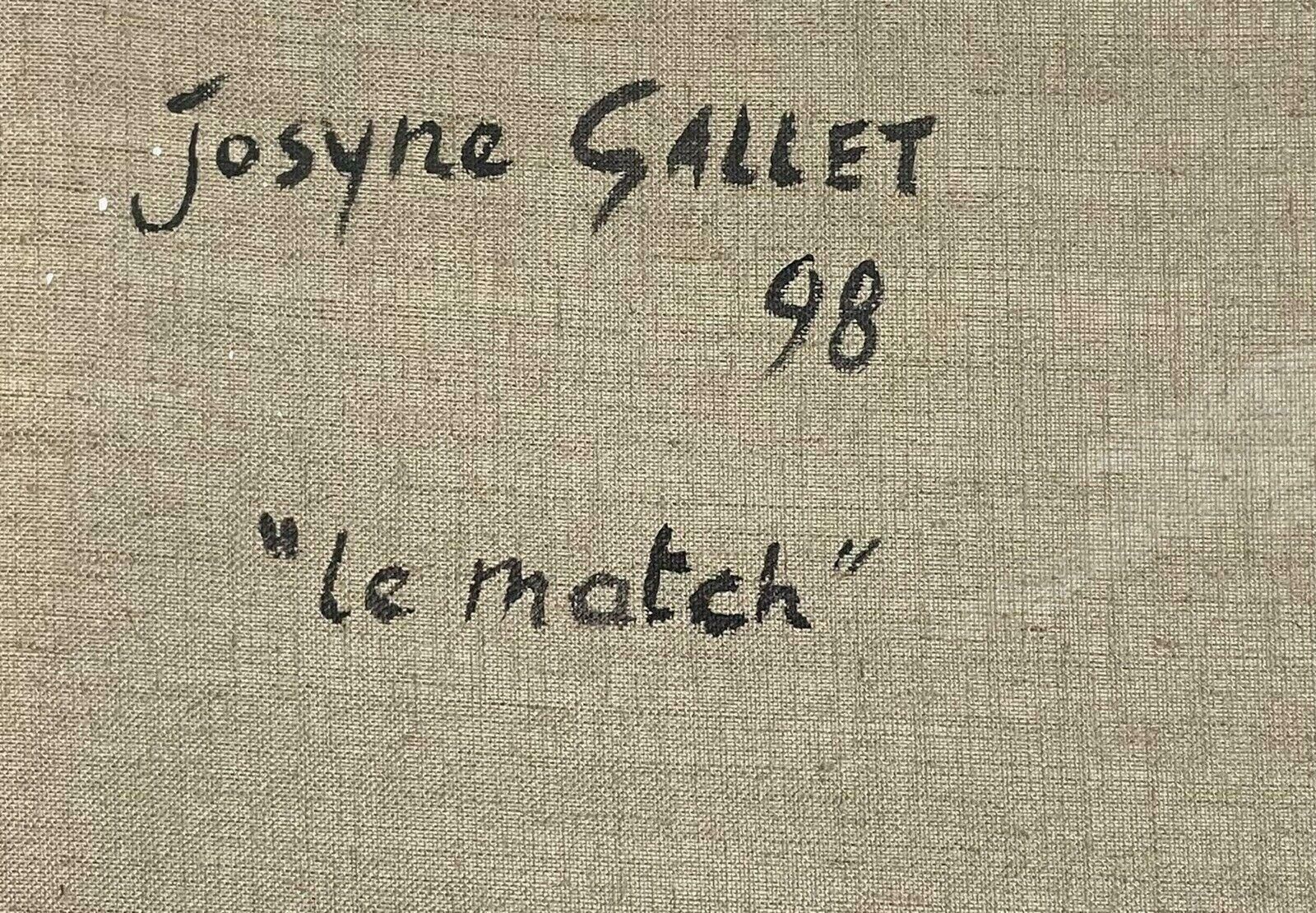 Jostne Galletthe Football Match, Large Original French 20th Century Oil Painting1998 photo vintage