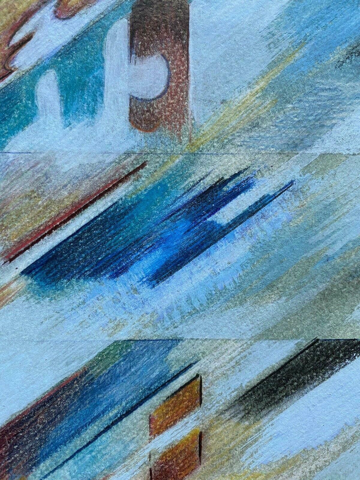 Arlette Martinarlette Martin (B.1924) 1970's French Geometric Abstract Painting20th Century photo for sale
