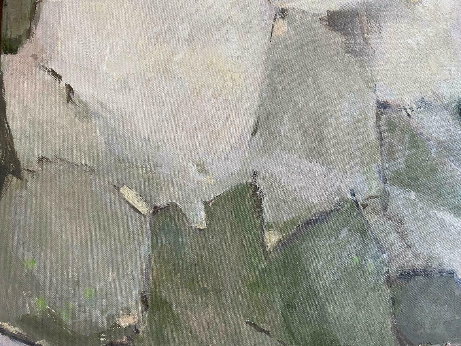 Yvette Dubois Habasqueyvette Dubois Habasque(1992 2016) French Cubist Abstract Painting Green And Greyc.2007 photo Art