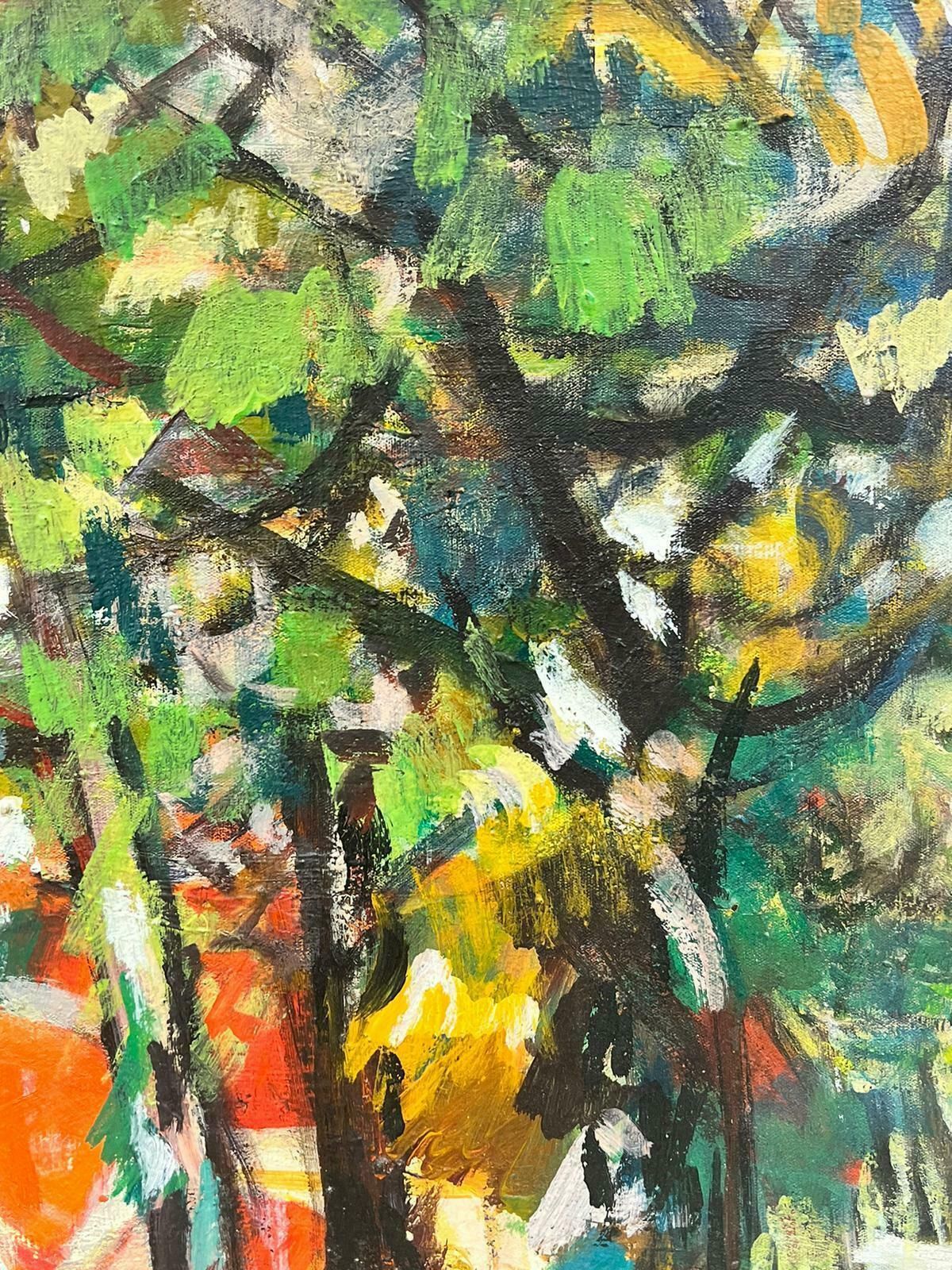 Huguette Ginet Lasnier 20th Century French Post Impressionist Oil Golden Light Autumn Trees Landscapec. 2000's photo furniture