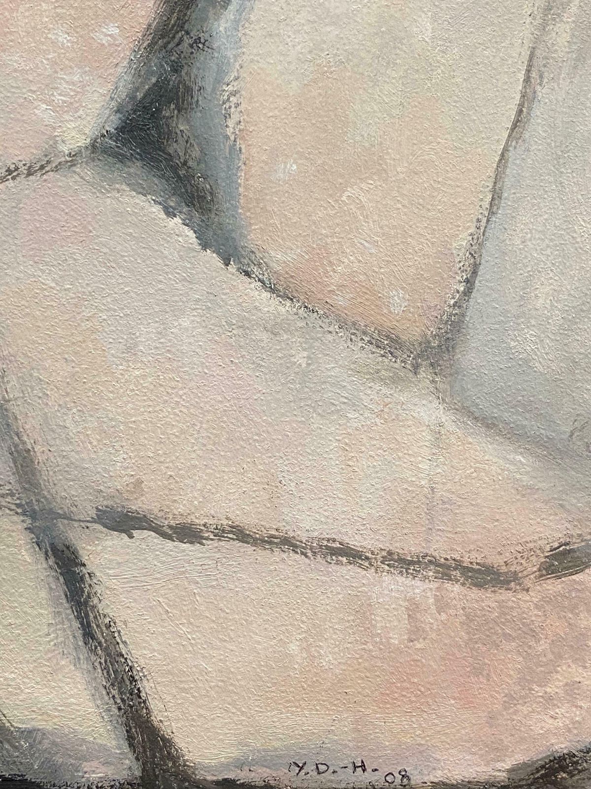 Yvette Dubois Habasqueabstract Expressionist Original Oil Painting Soft Muted Palette Of Colors2007 photo 608.0