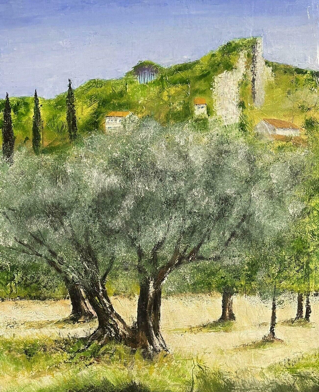 Louis Del Bianco (B.1925louis Del Bianco (French 1925) Large Oil Painting   Provencal Summer Landscape20th Century photo 919.0