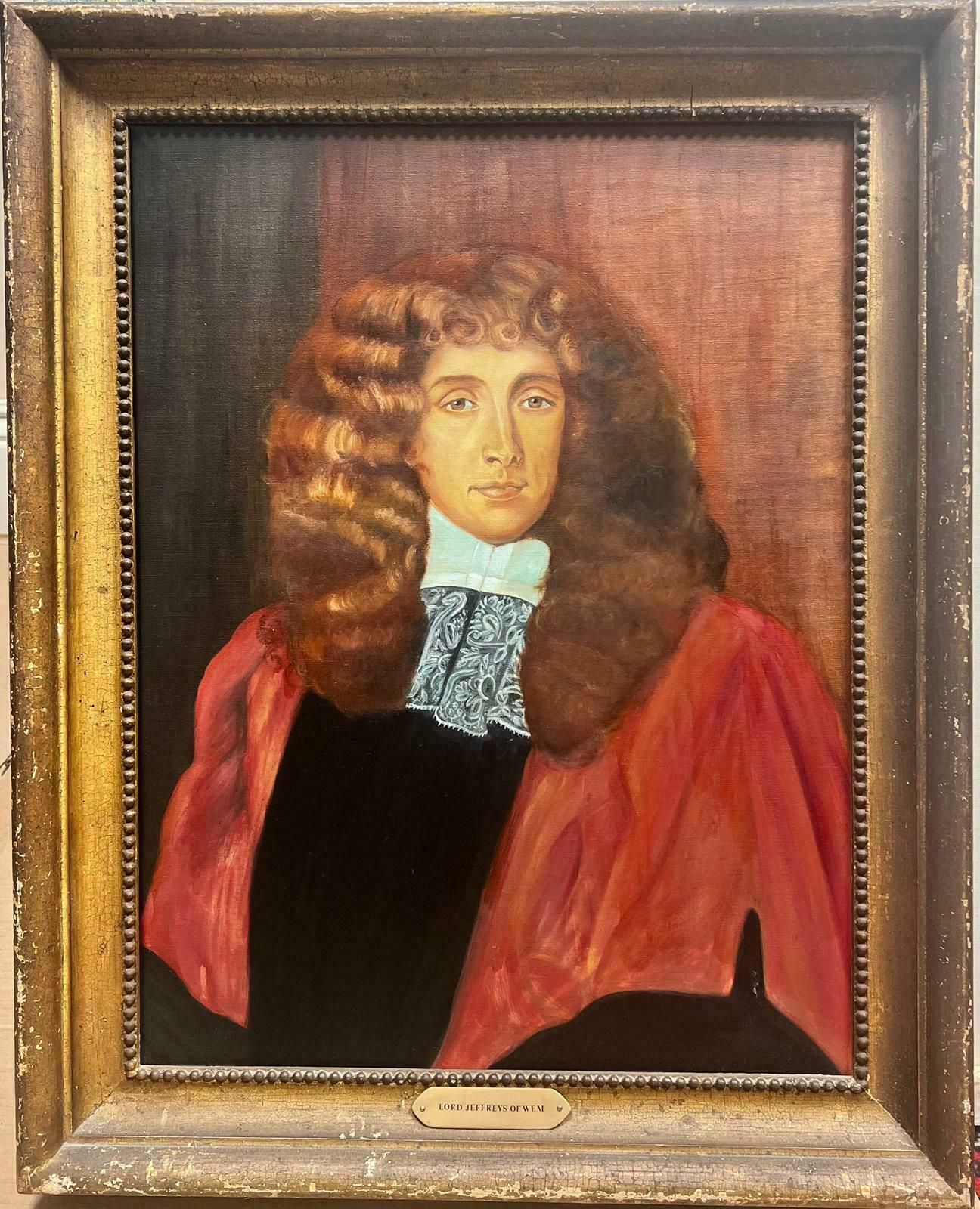 English School Fine British Aristocratic Portrait Of A Nobleman Lord Jeffreys Of Wem