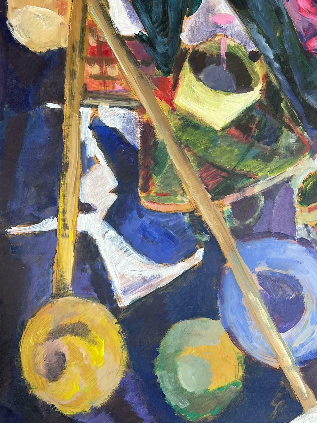 Guy Nicod Colourful Interior Abstract French Still Life Modernist Painting photo furniture
