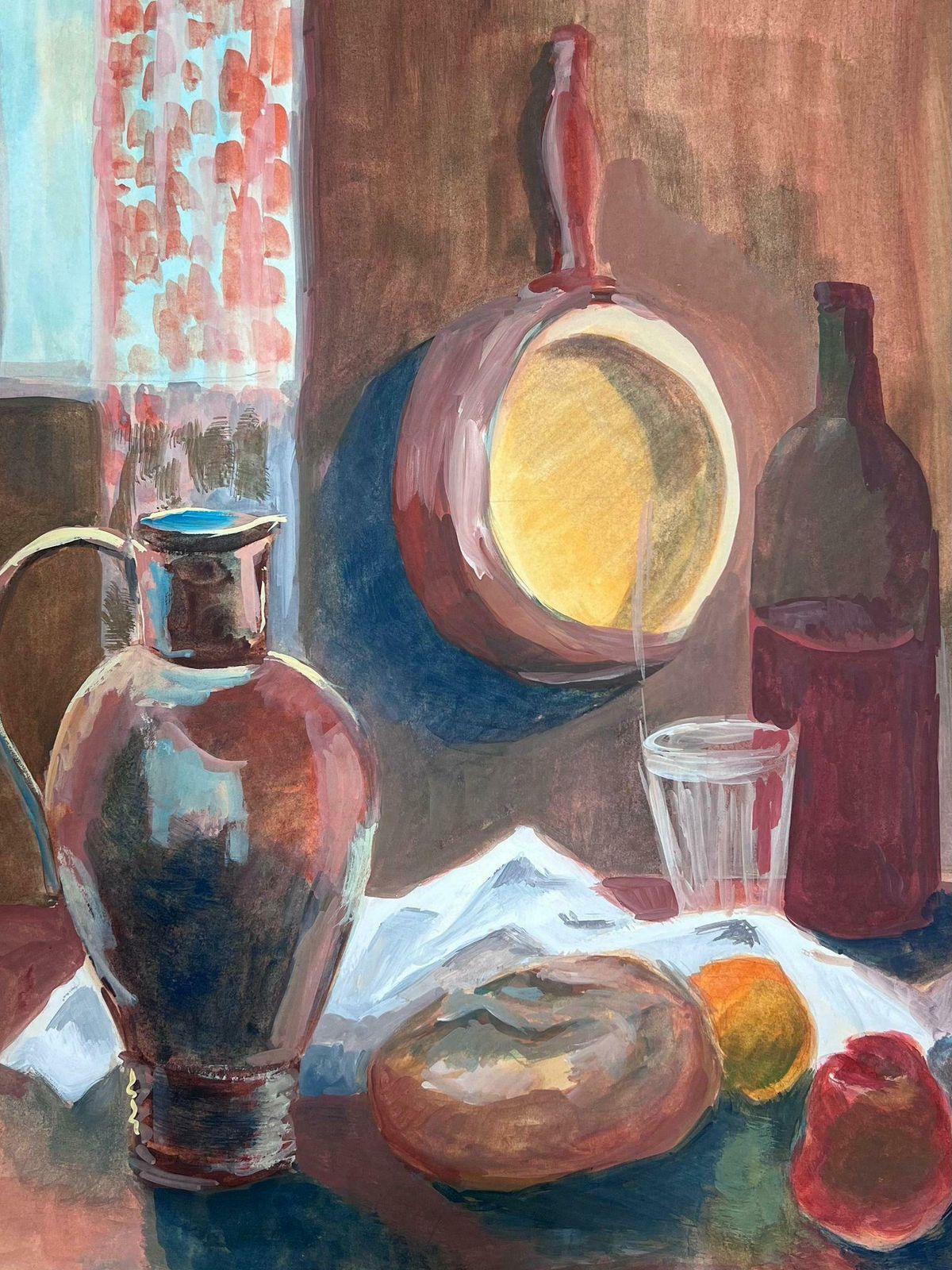 Guy Nicod Jugs And Pan French Still Life Modernist Painting photo vinterior