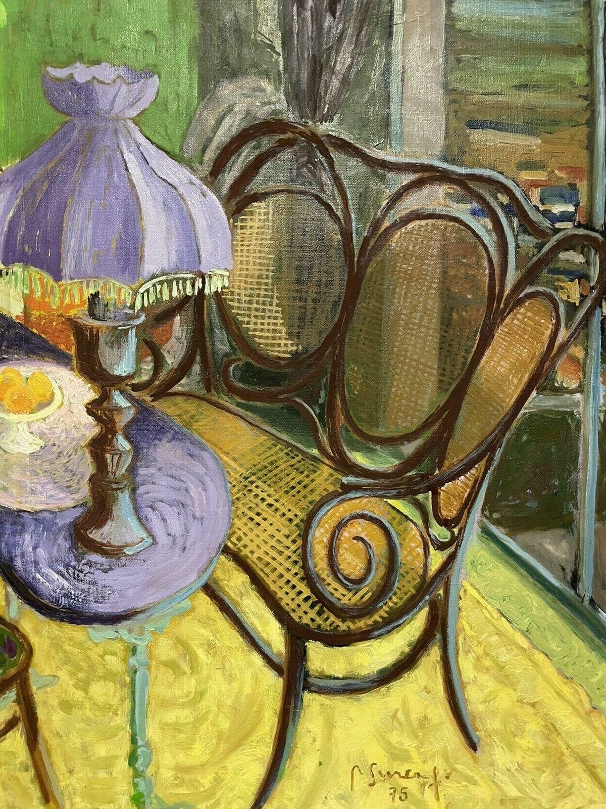 Robert Surcoufrobert Surcouf (1915 2012) Huge Signed French Modernist Oil   Interior Scene photo 1890.0