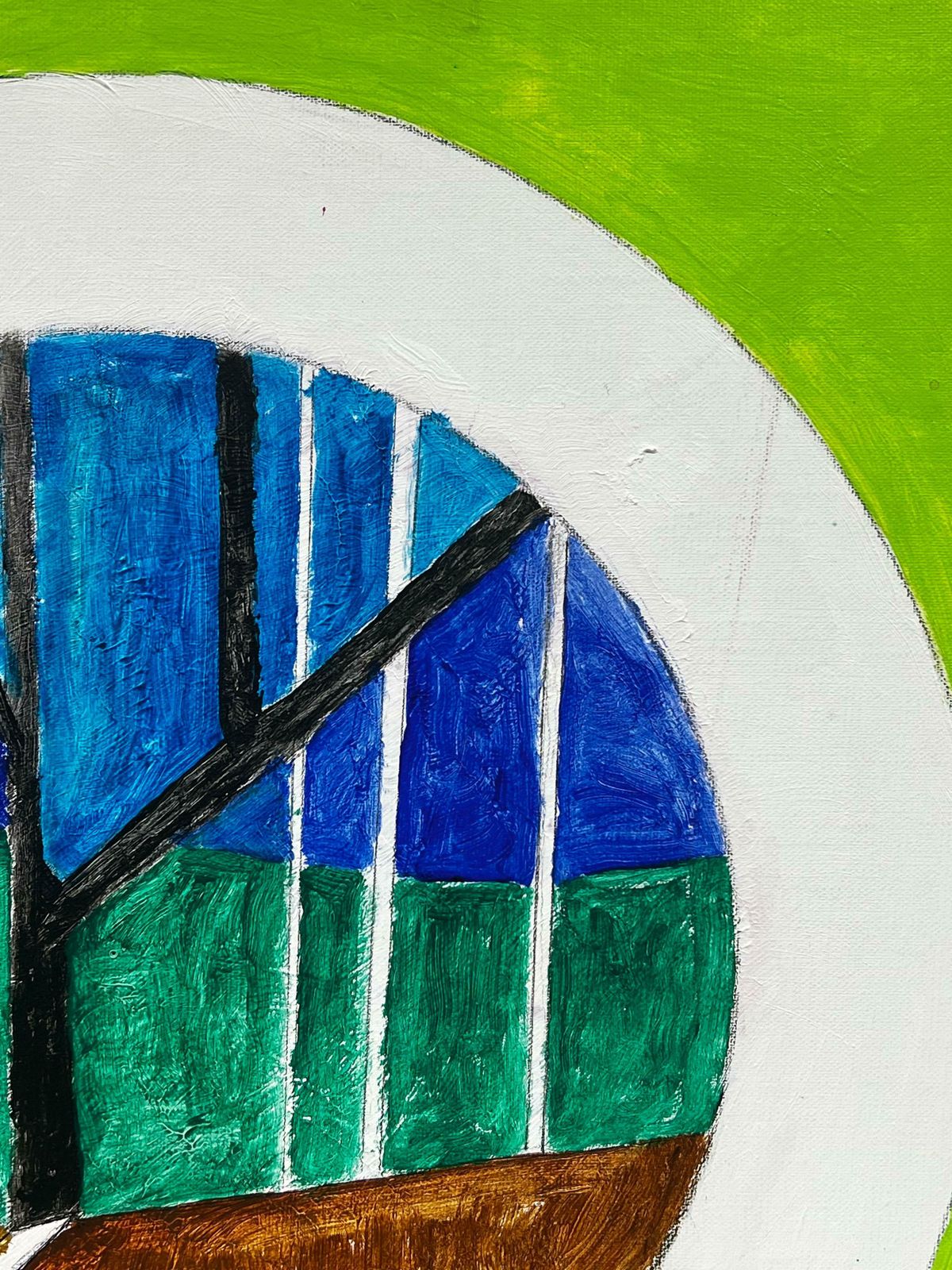 20th Century French School`milly    Green Circle Landscape photo for sale