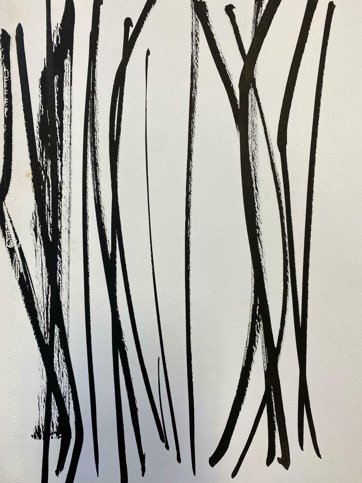 Claude Lagoucheset Of 4   Original 1970's French Abstract Black & White Paintingsc. 1970's photo Art