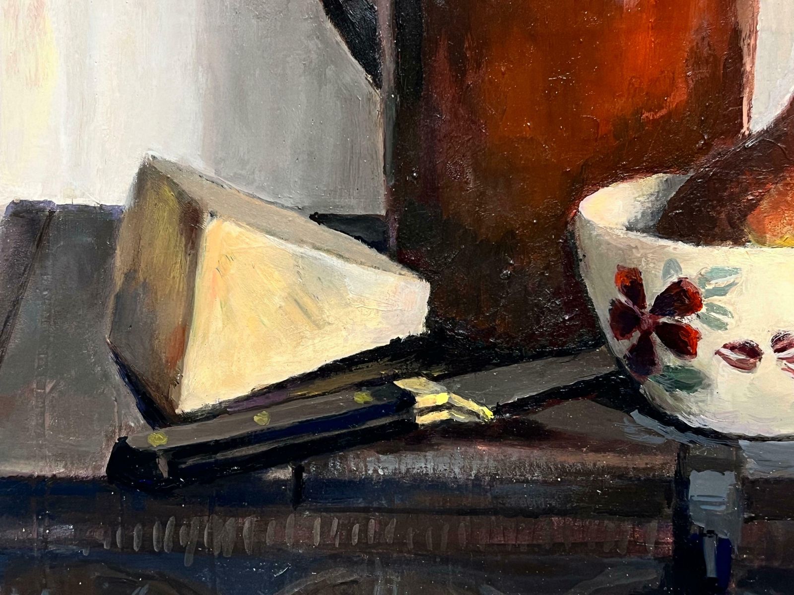 20th Century Frenchfine French Still Life Interior Scene Fruit & Table Top Items, Beautiful Details photo 2043.0