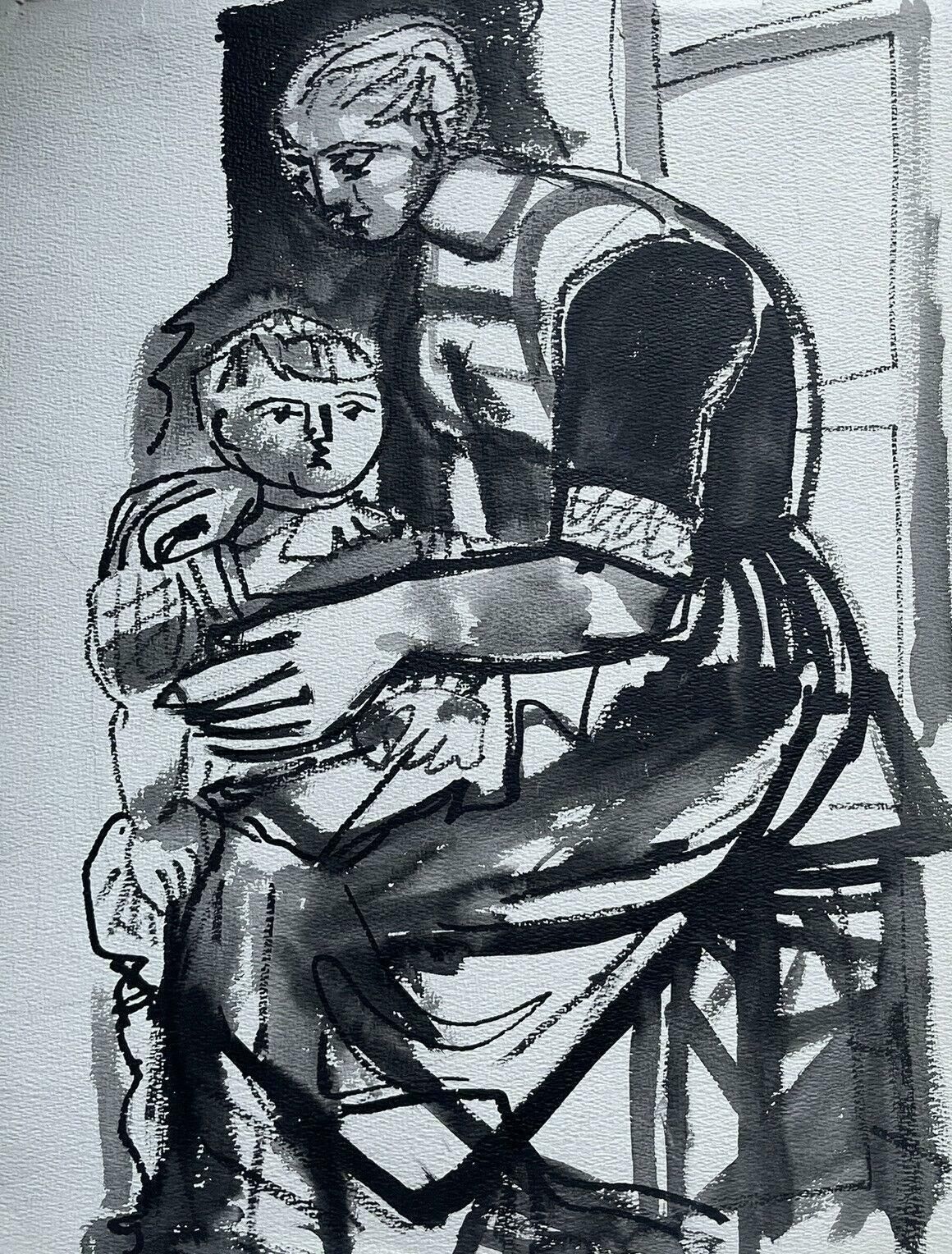Carlos Carnerocarlos Carnero (1922 1980) Large Original Painting   Fernand Leger Assistantmid 20th Century