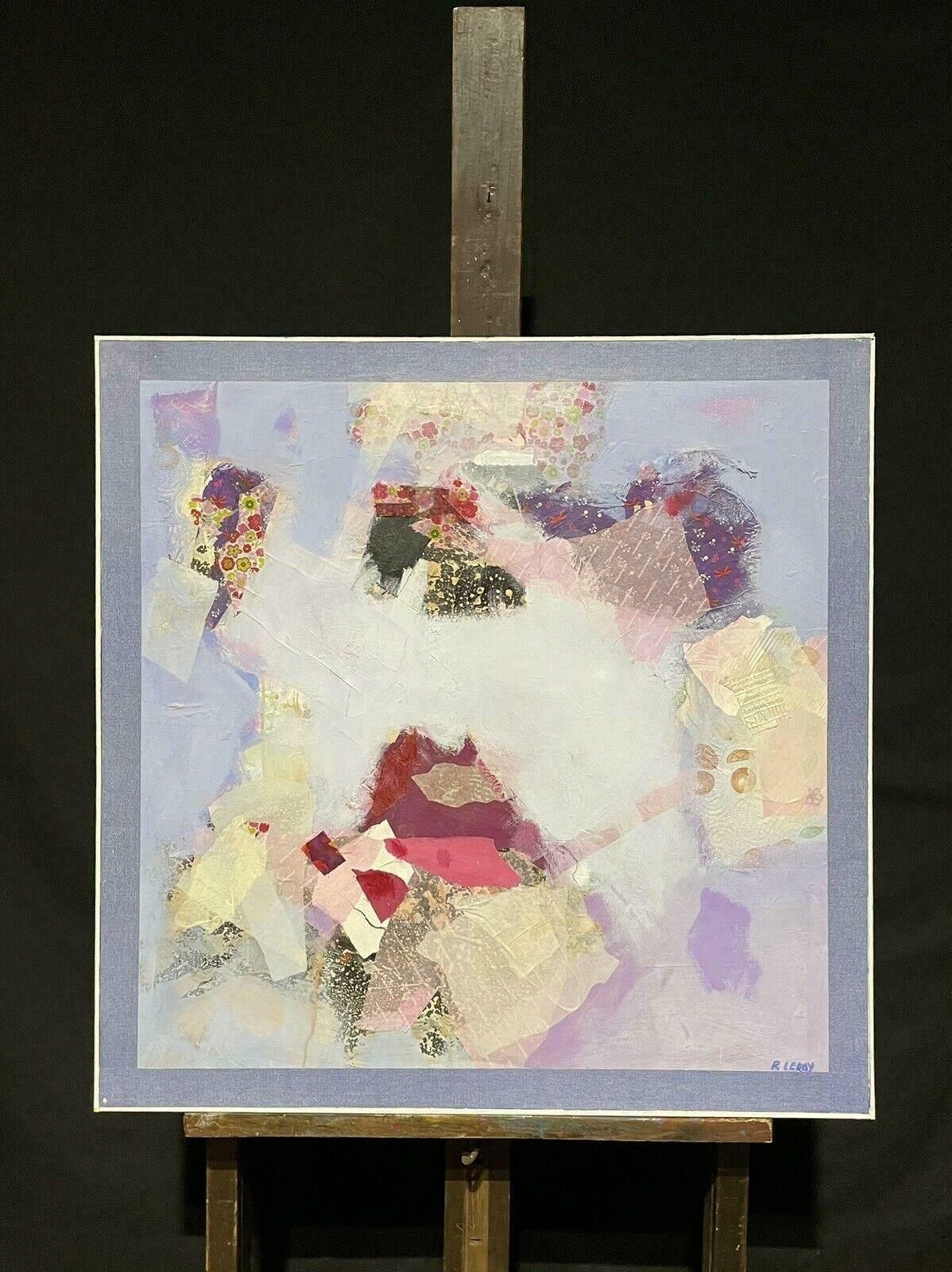 R.Leroylarge French Contemporary Abstract Cubist Painting   Rene Leroy2000's photo furniture