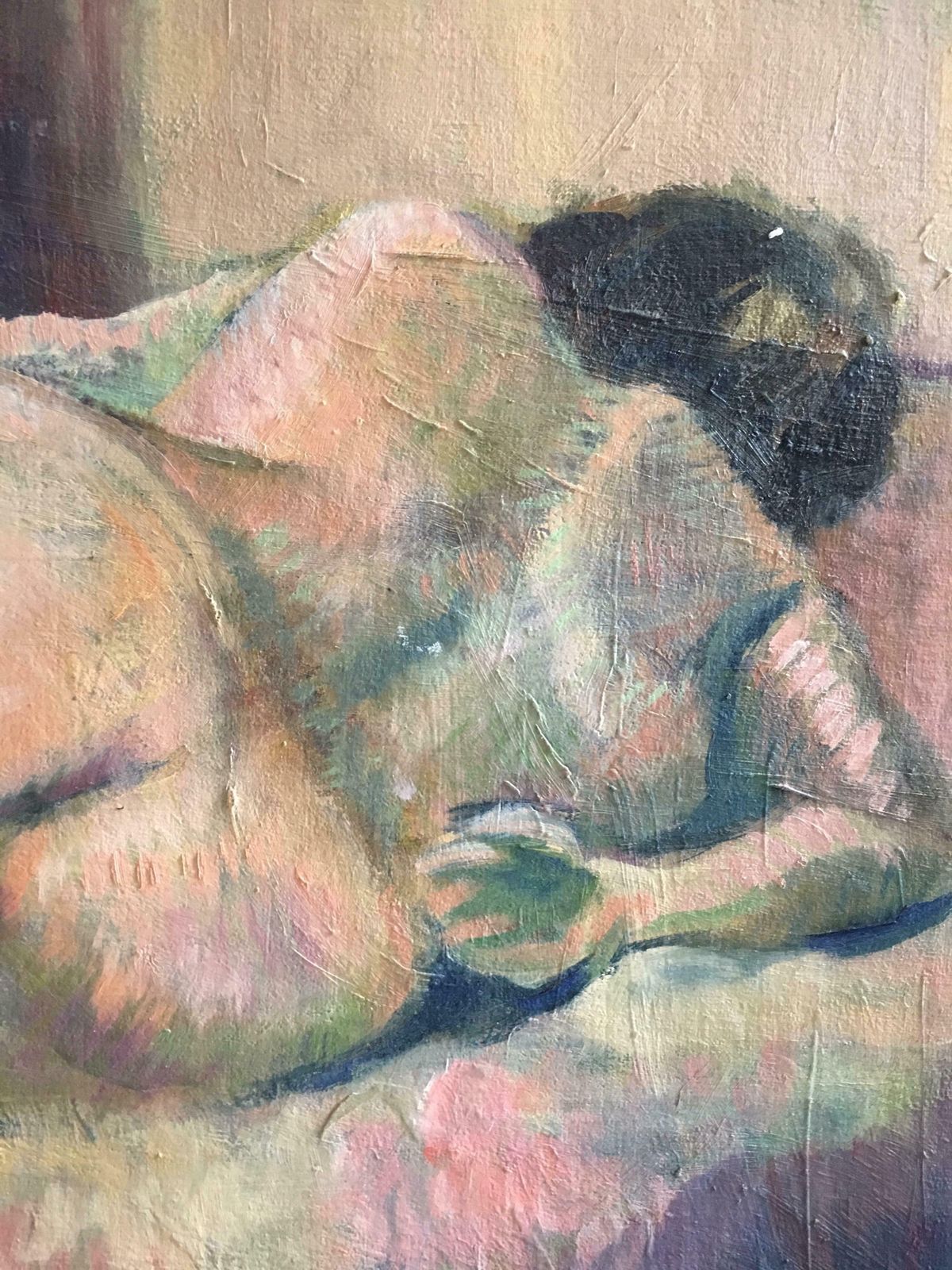 Beryl Dartonnude Woman Abstract Oil Painting Mid 20th Century Modern British Artistc.1960s photo Art