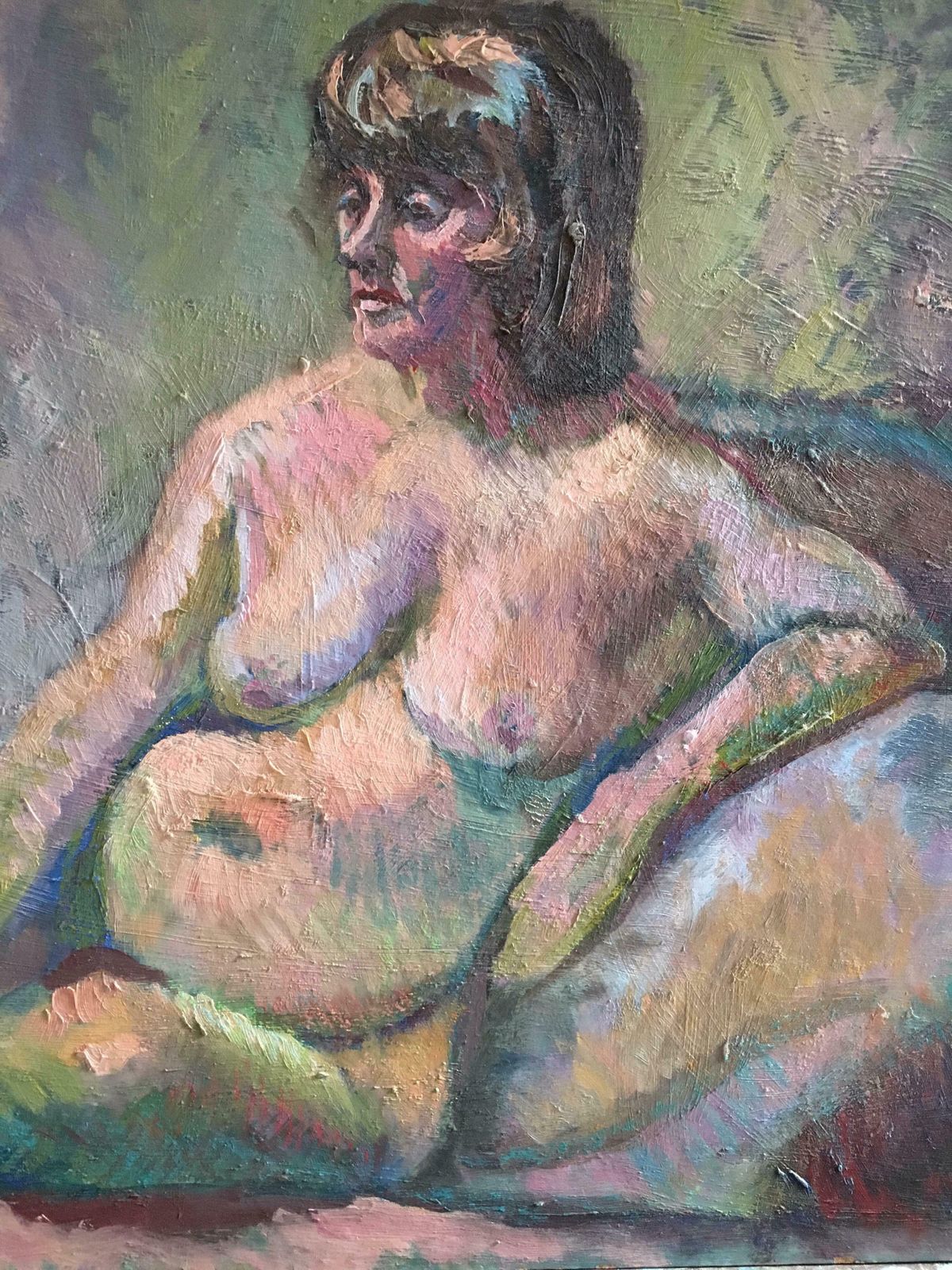 Beryl Dartonnude Original Oil Painting Mid 20th Century British Artistc.1960s photo for sale