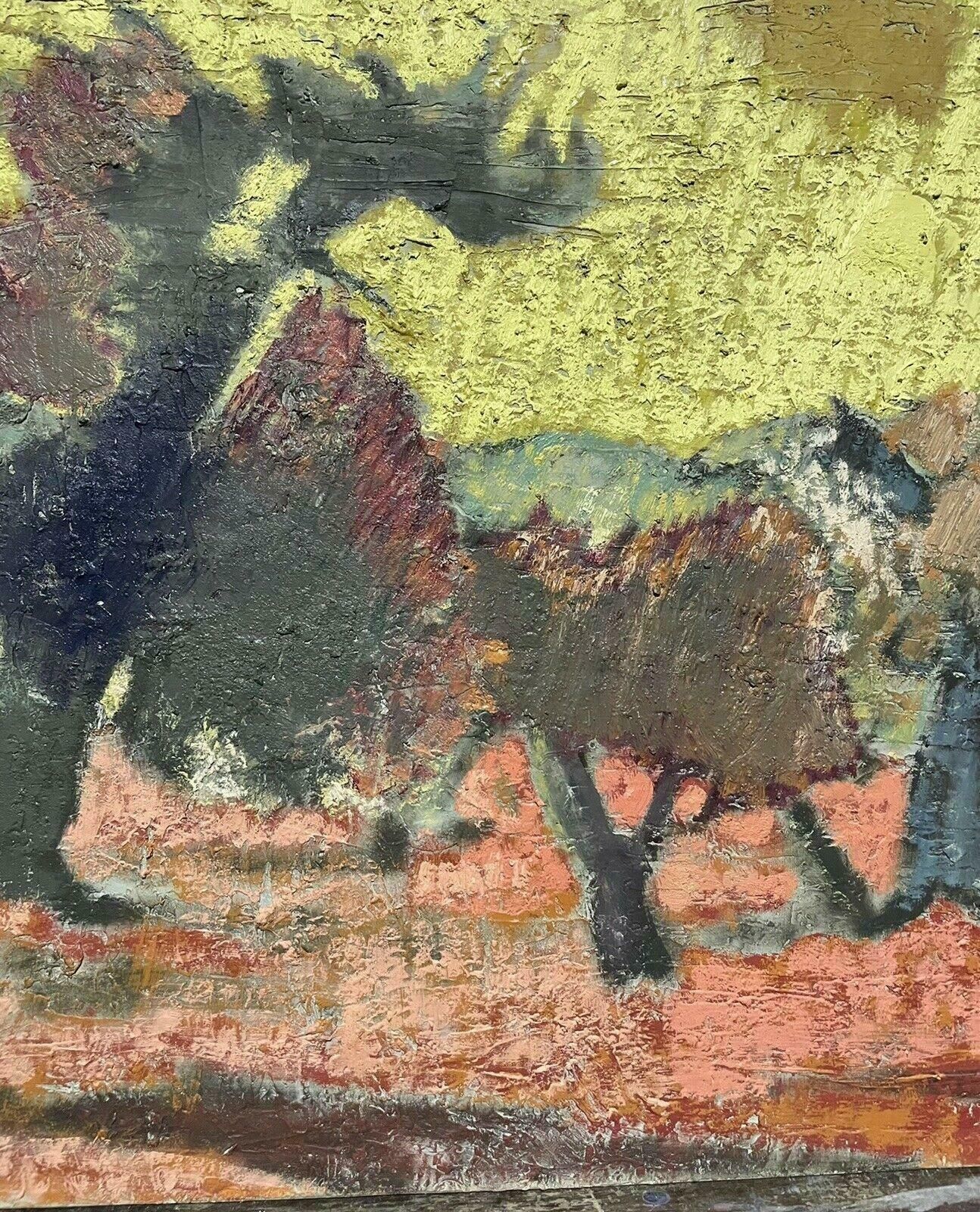 Unknown1960's French Modernist Signed Oil Painting   Sun Scorched Landscape photo 1379.0