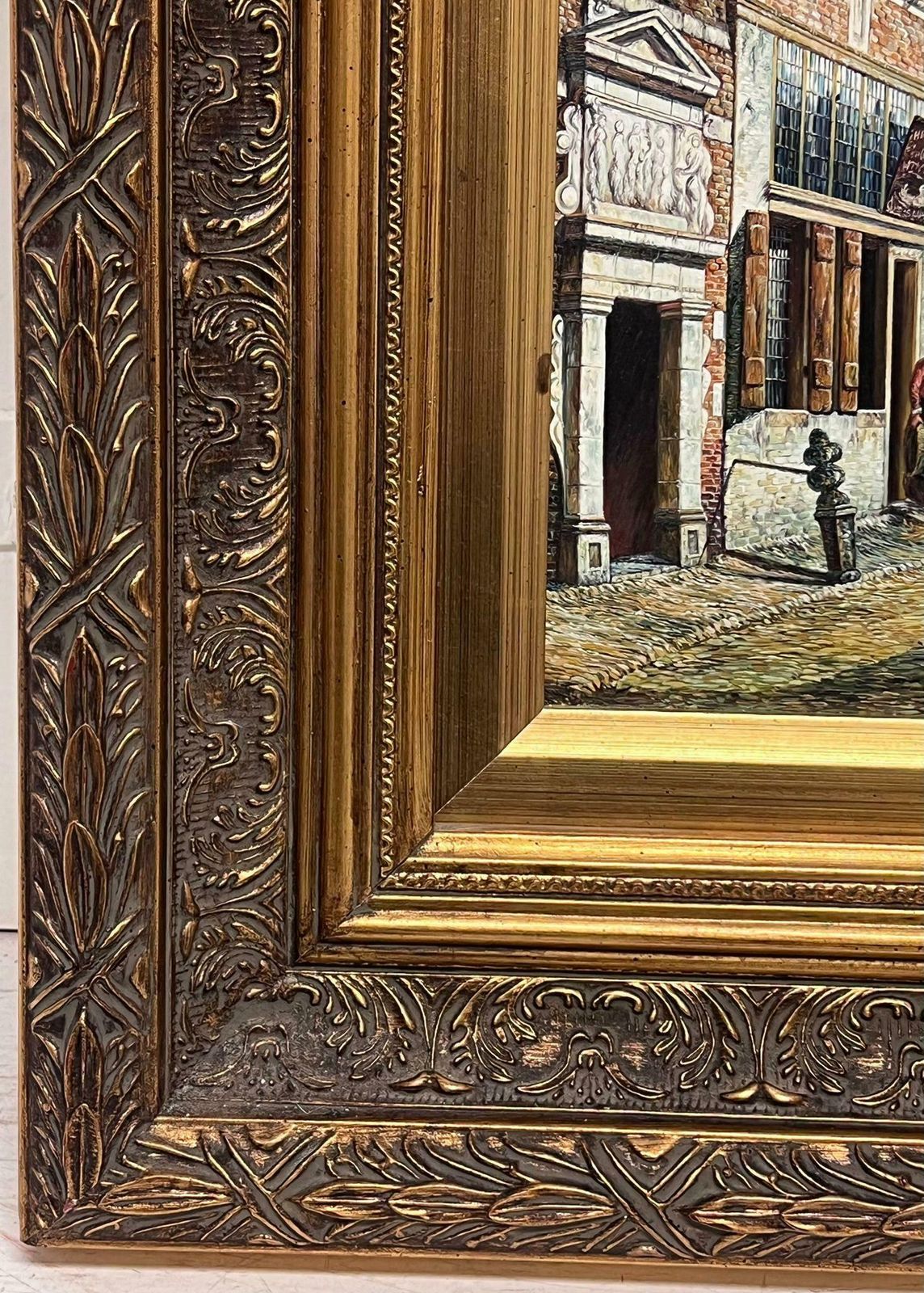 Jonny Gastonclassical Dutch Street Scene Signed Oil Painting Gilt Framed photo 1022.0