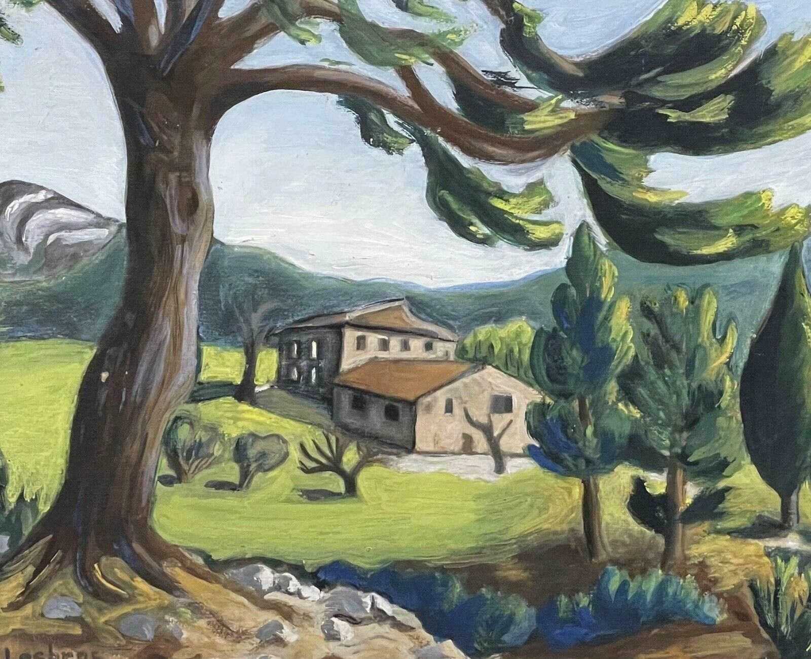 Unknownmid Century French Post Impressionist Signed Oil Provence Landscape   Framedmid 20th Century photo for sale