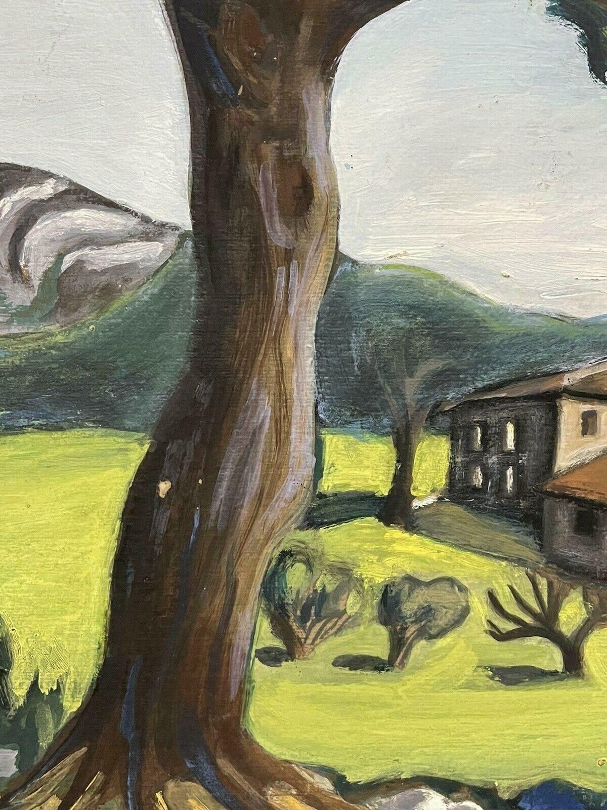 Unknownmid Century French Post Impressionist Signed Oil Provence Landscape   Framedmid 20th Century photo Art