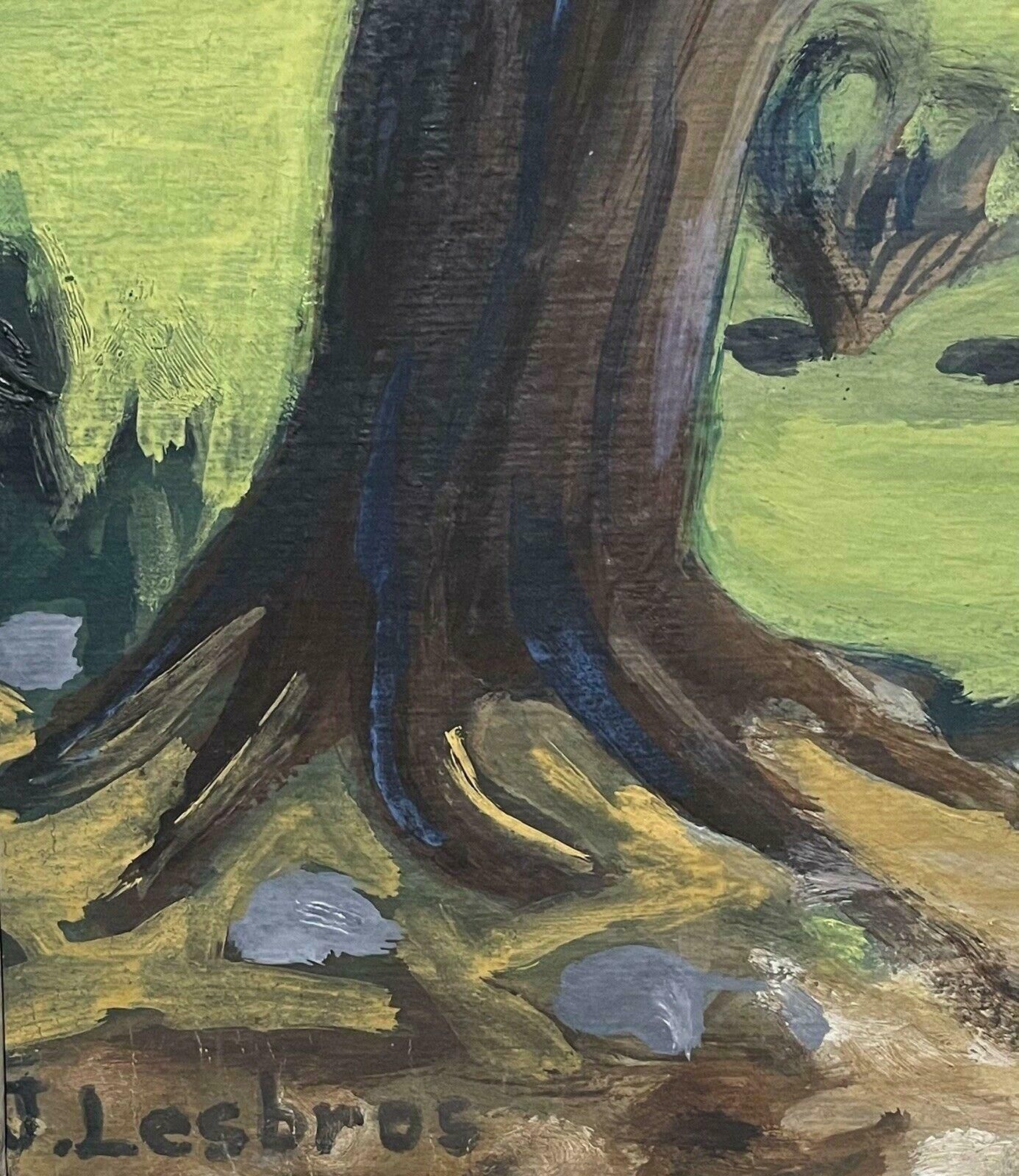 Unknownmid Century French Post Impressionist Signed Oil Provence Landscape   Framedmid 20th Century photo vinterior