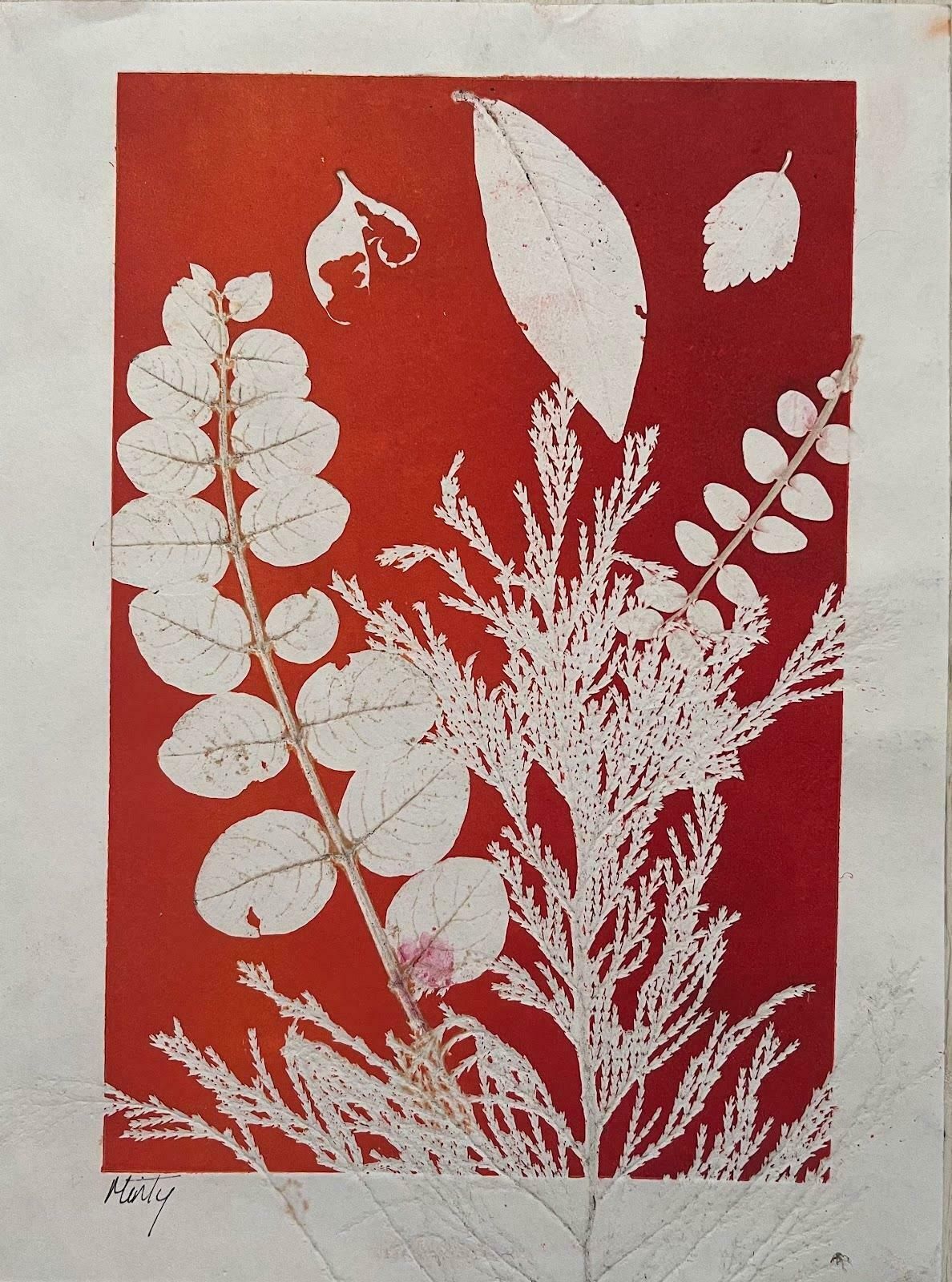 Minty Ramseyautumnal Color Acrylic Painting Contemporary British Botanical Silhouettes2024