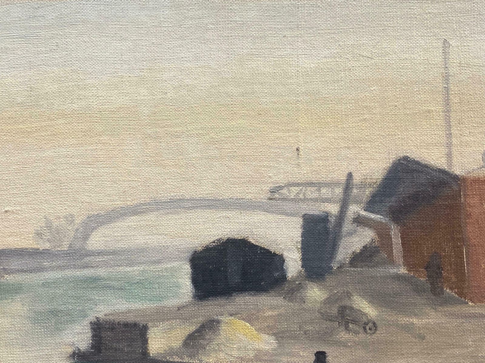 Genevieve Zondervan (1922 2013)genevieve Zondervan (1922 2013) French Post Impressionist Oil Paintingc. 1960's photo furniture