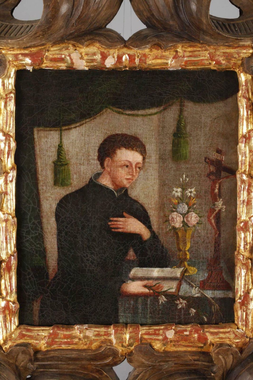 Italian Old Master17th Century Italian Old Master Fine Portrait Of St. Nicholas C. 1670's
