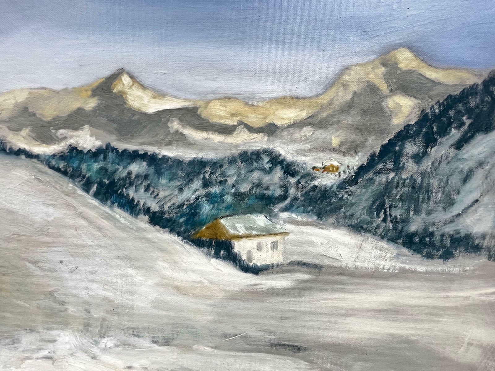 Kathleen Crowdolomite Mountains Italy, Signed Original Painting photo vinterior