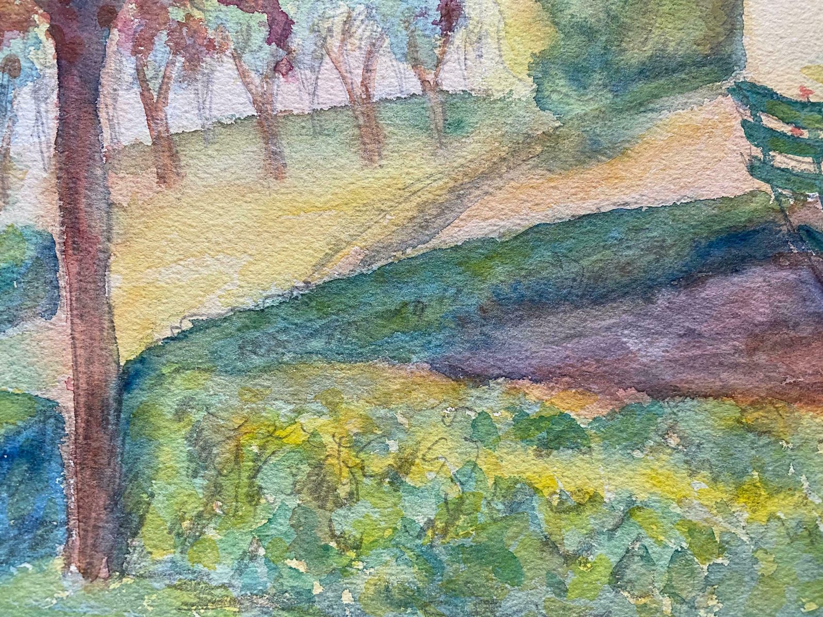 Louis Bellon1940's Provence Cottage Summer Garden Painting   Post Impressionist Artistc. 1940s photo vinterior