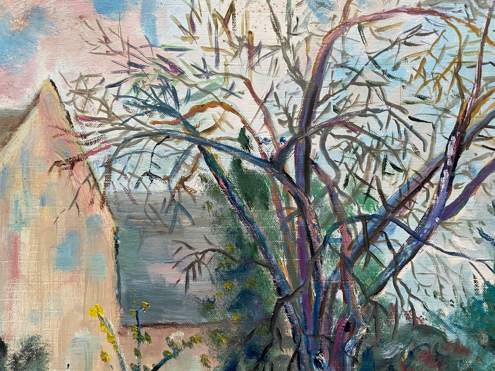 Unknownsummer Trees Landscape   French Original Oil Paintingc.1950s photo buy
