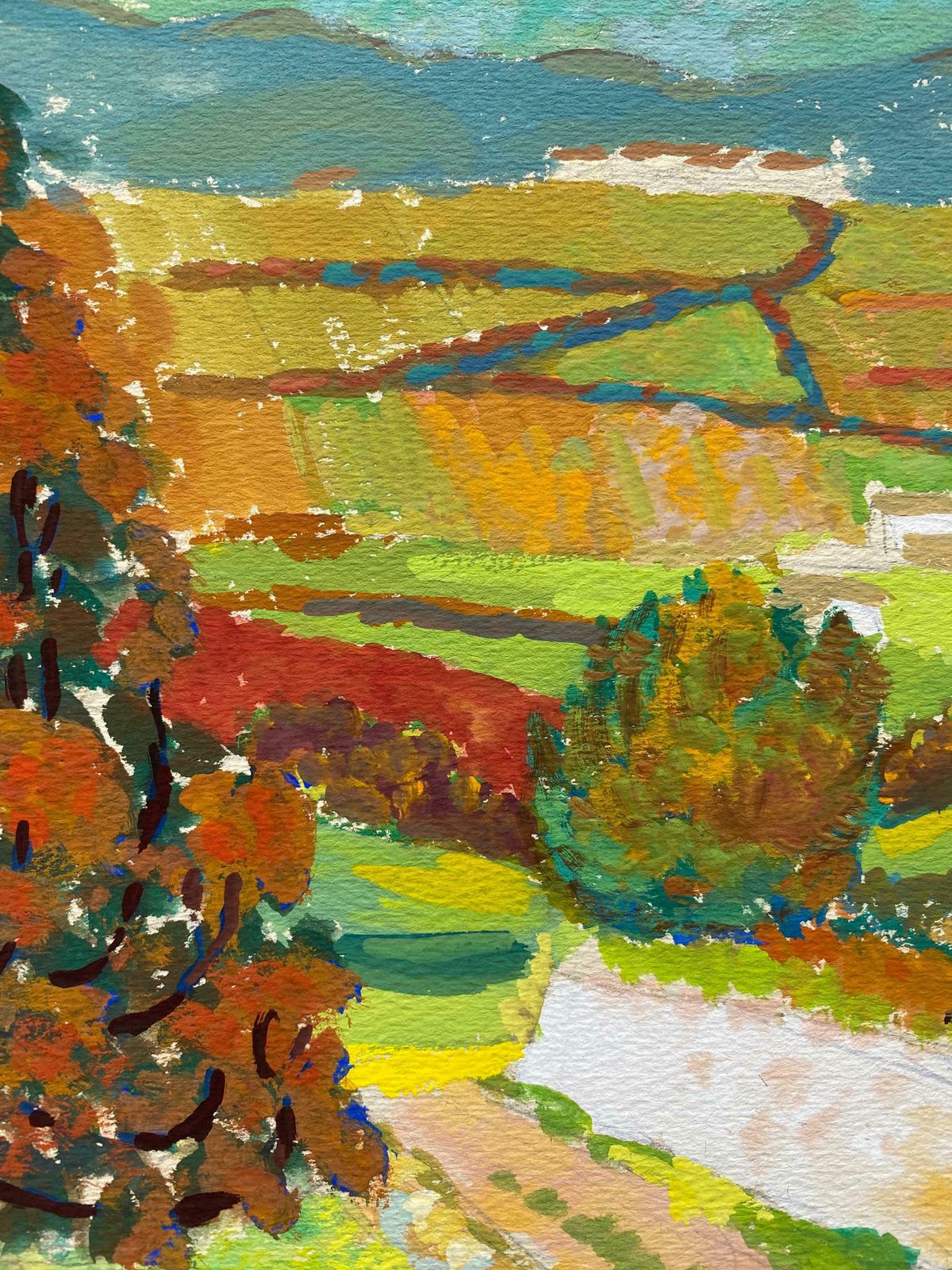 Louis Bellon1940's Provence French Autumn Landscape   Post Impressionist Artistc. 1940s photo for sale